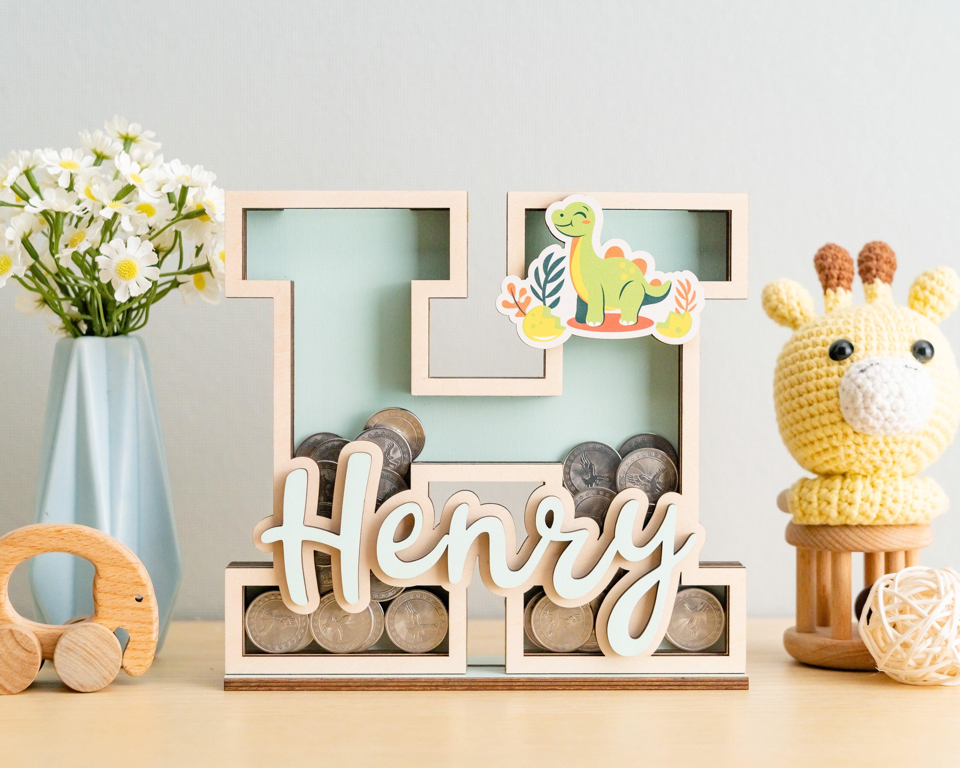 Baby Letter Bank For Stylish Nursery Money Storage