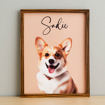 Boho Chic Pet Memorial Frame for Stylish Tabletop Decor R18