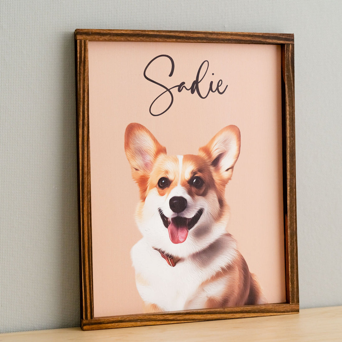 Boho Chic Pet Memorial Frame for Stylish Tabletop Decor R18