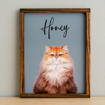 Personalized Pet Sign Wood for Pet Photo Frame and Home Decor R18