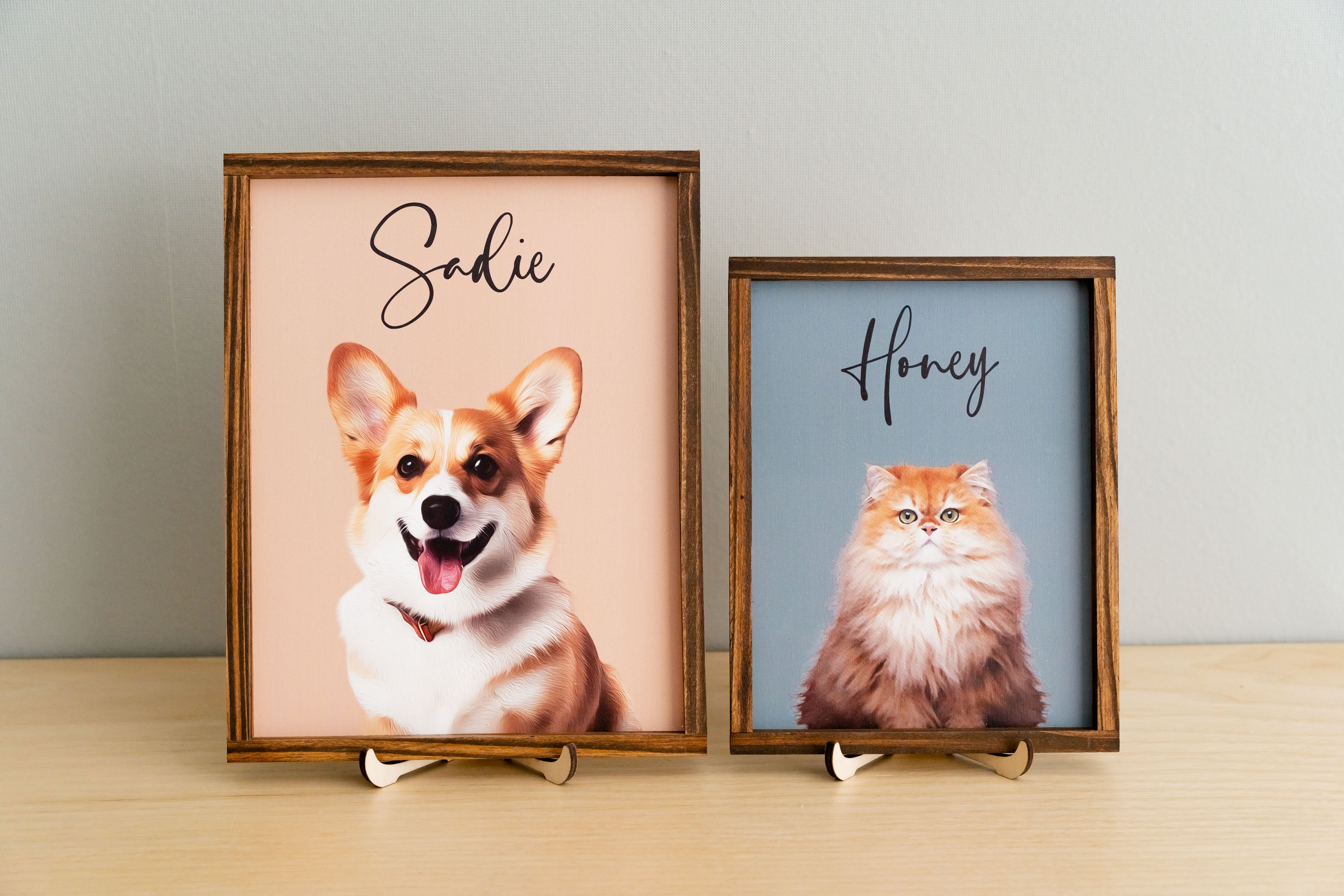 Boho and Modern Pet Memorial Frame For Elegant Tabletop Decor