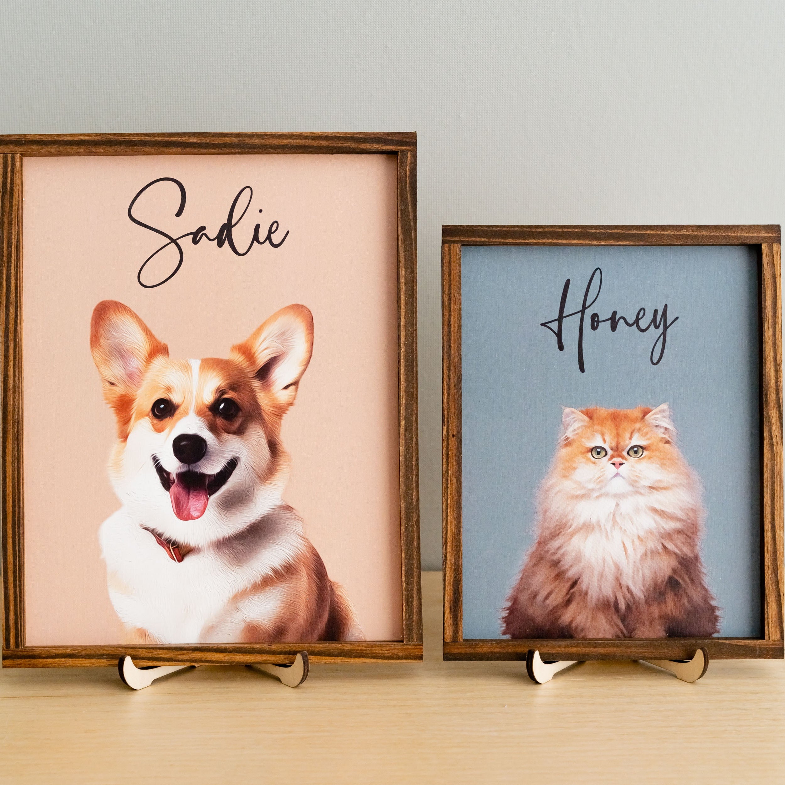 Pet Memorial Photo Sign for Bohemian and Modern Table Decor R18