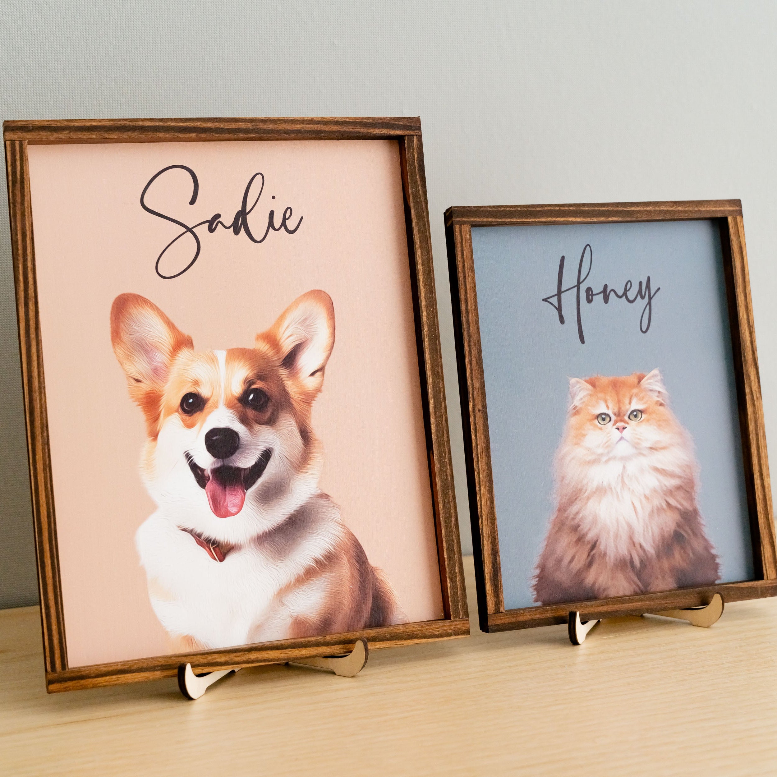Pet Memorial Photo Sign for Bohemian and Modern Table Decor R18