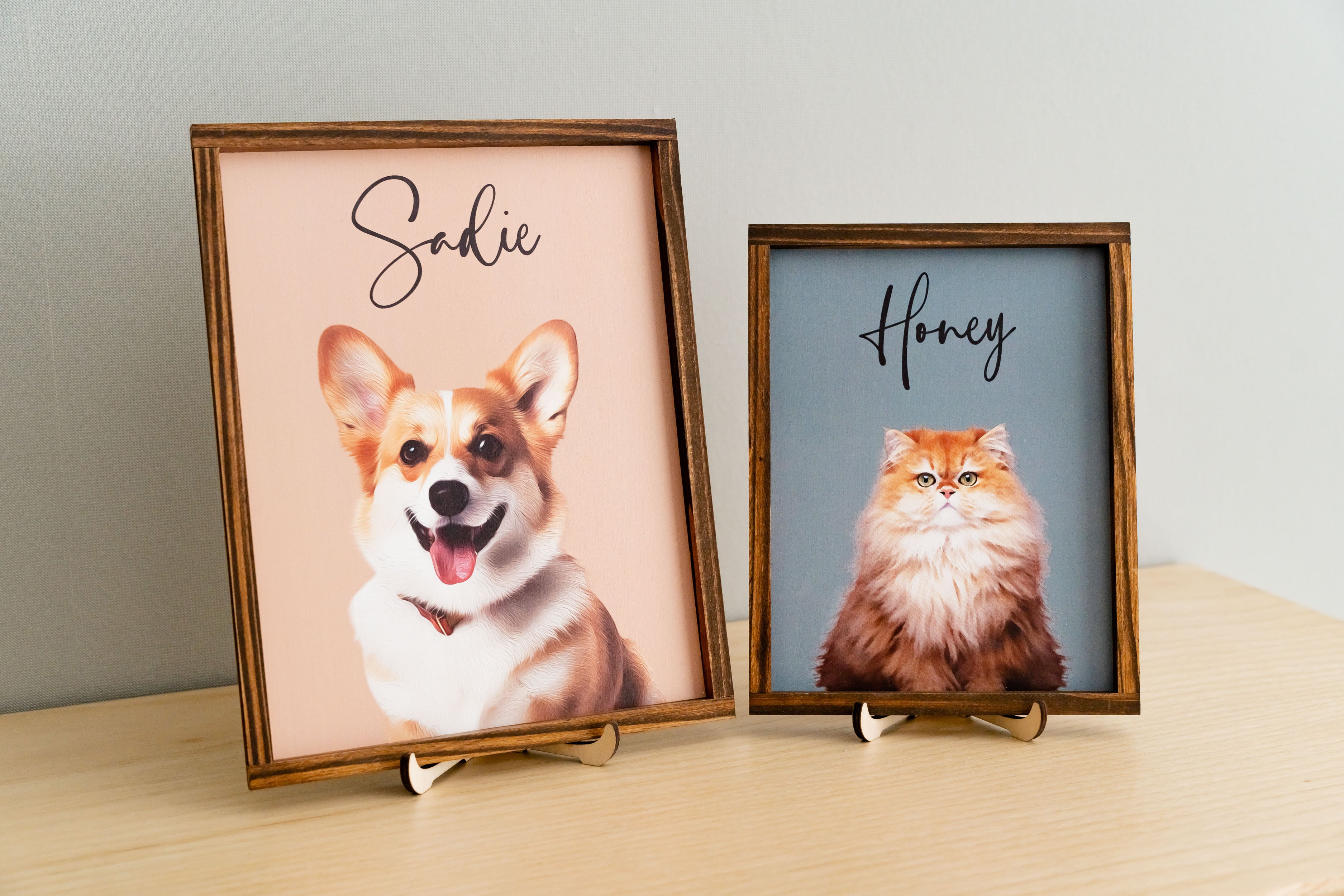 Boho and Modern Pet Memorial Frame For Elegant Tabletop Decor