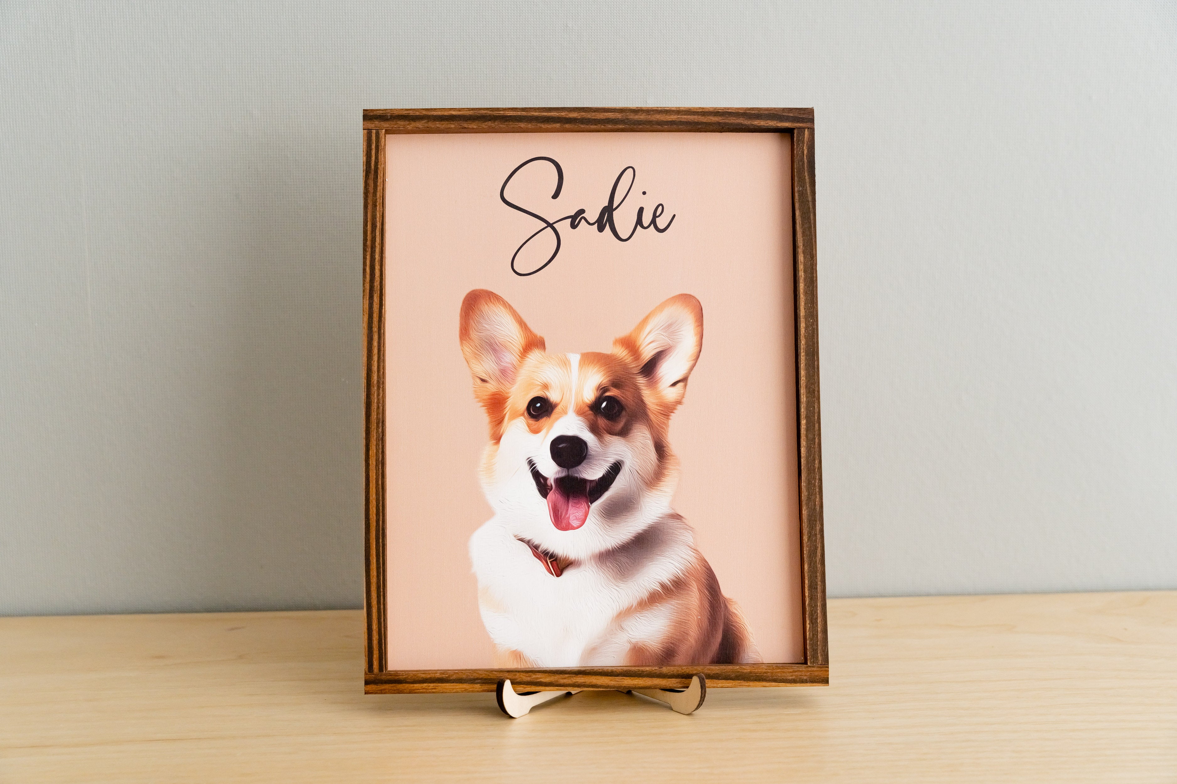 Boho and Modern Pet Memorial Frame For Elegant Tabletop Decor