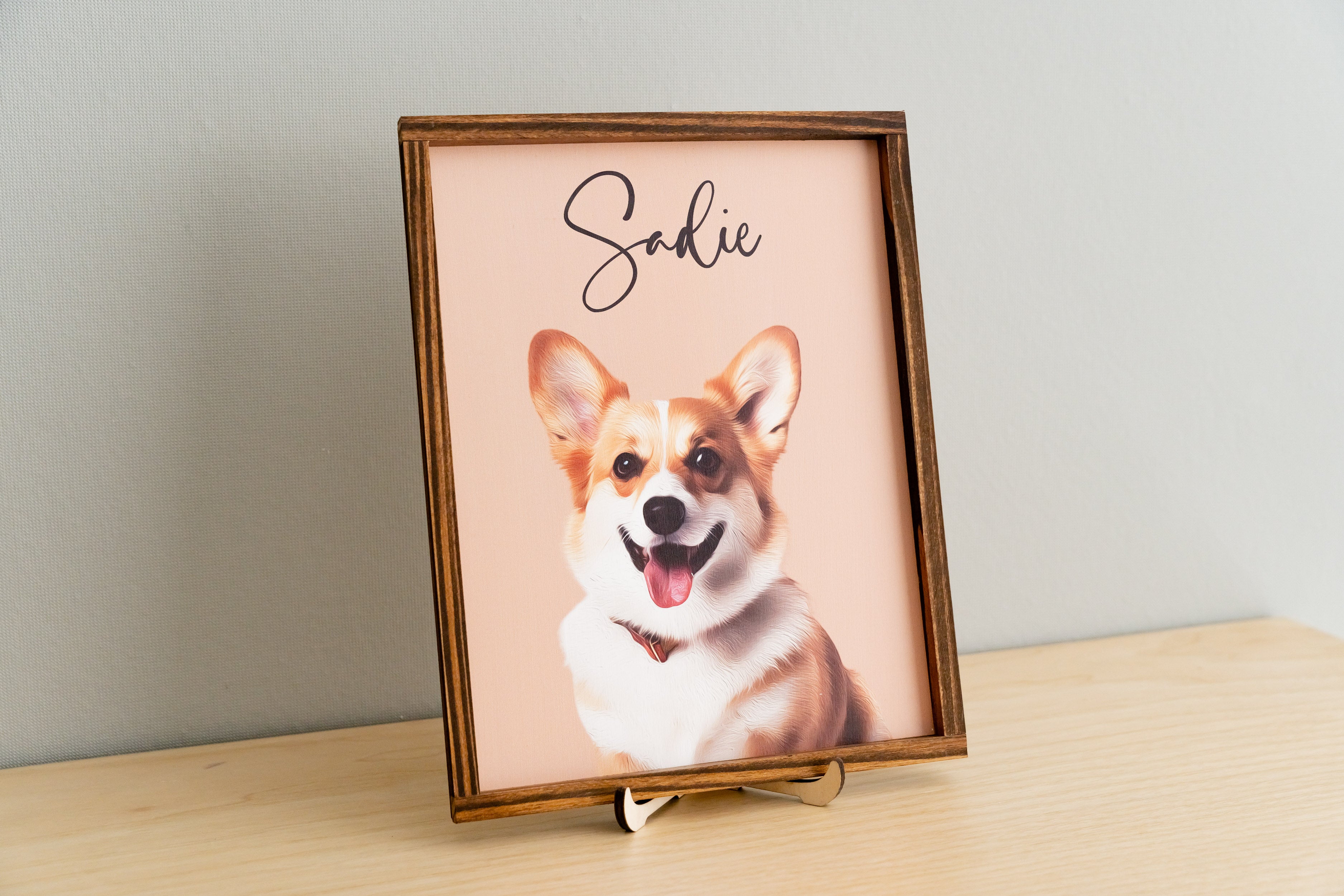 Boho and Modern Pet Memorial Frame For Elegant Tabletop Decor