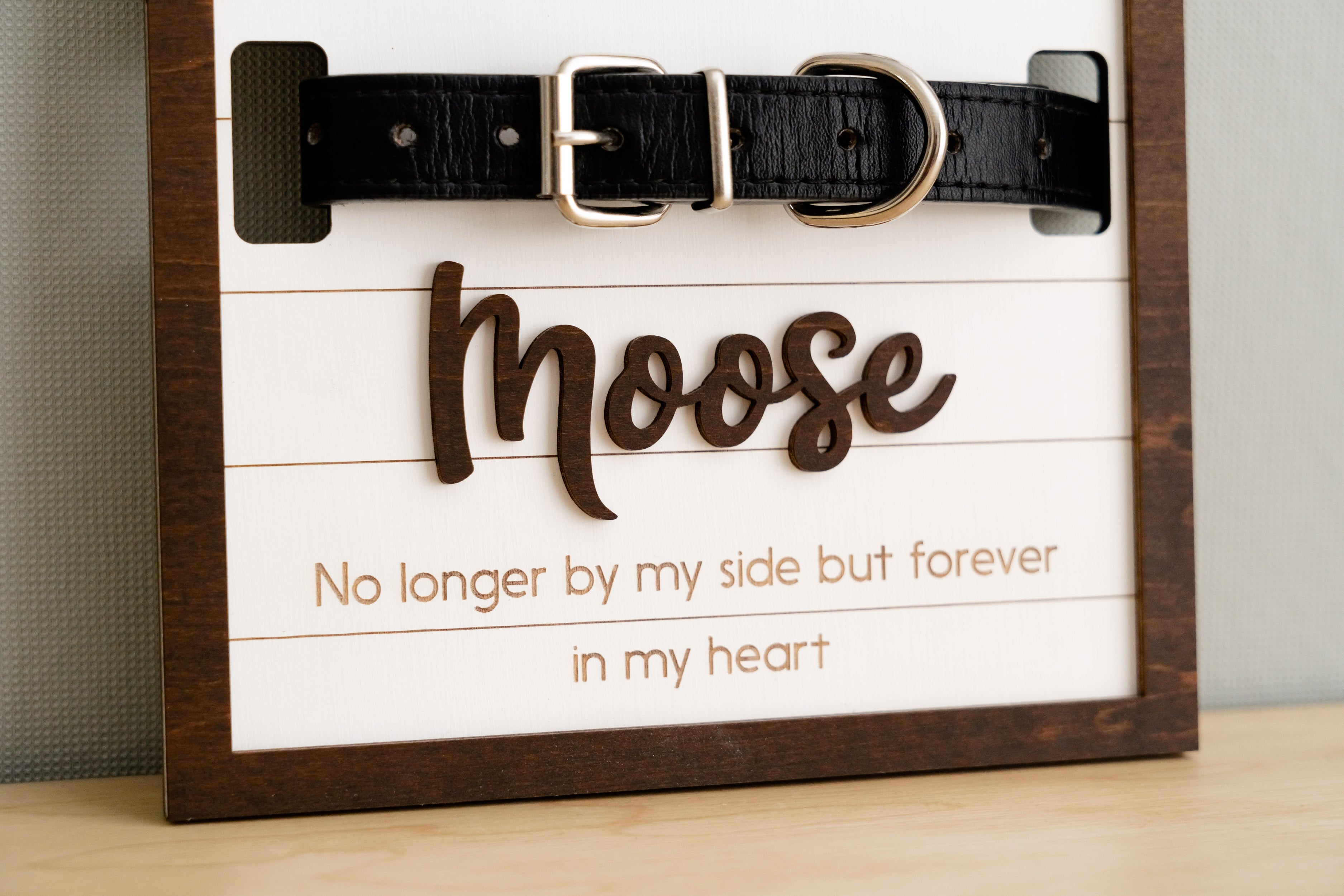 Dog Ear Drawing Framed Wood Sign for Dog Memorial Gift R17