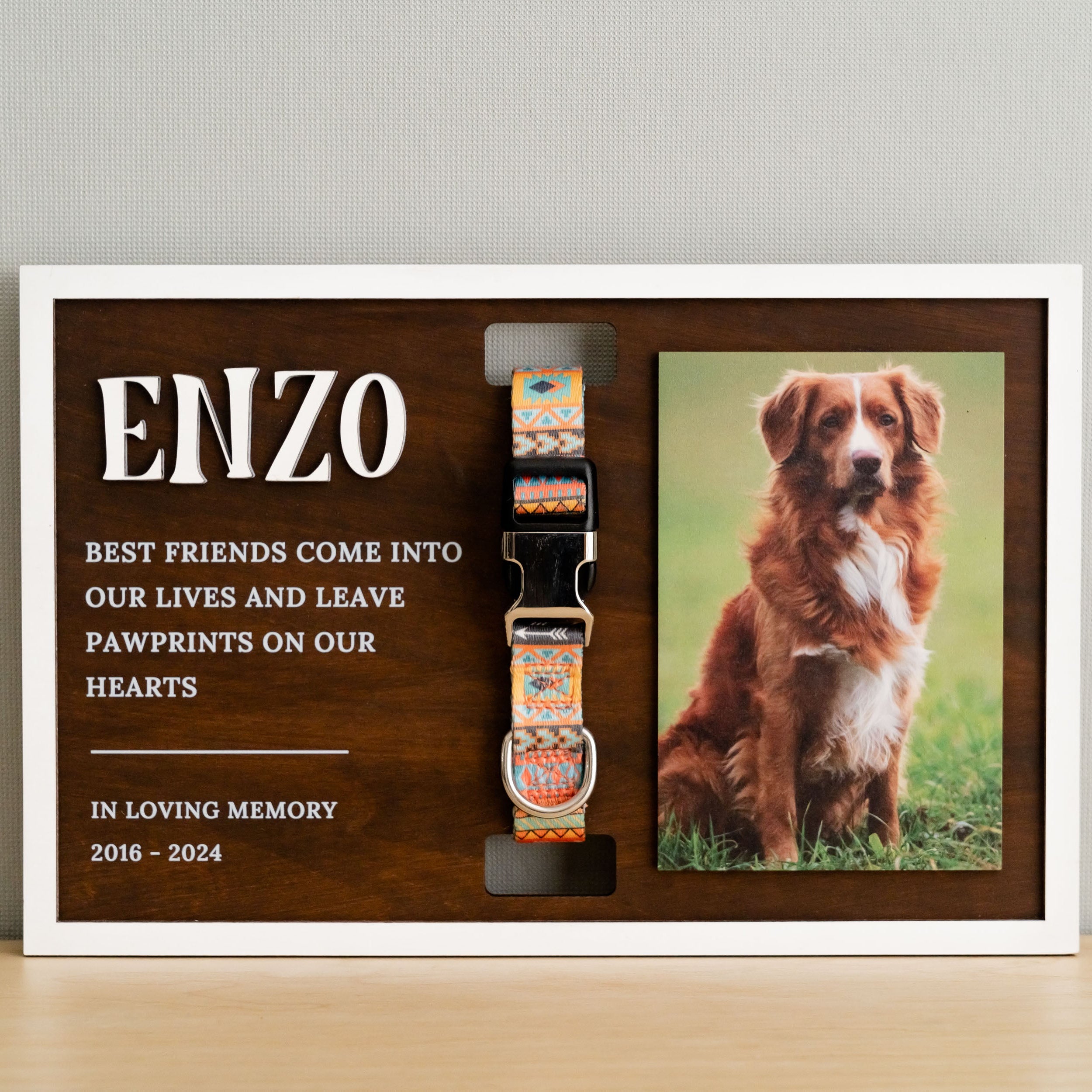 Personalized Pet Memorial Sign wood for pet loss gift and photo keepsake R19