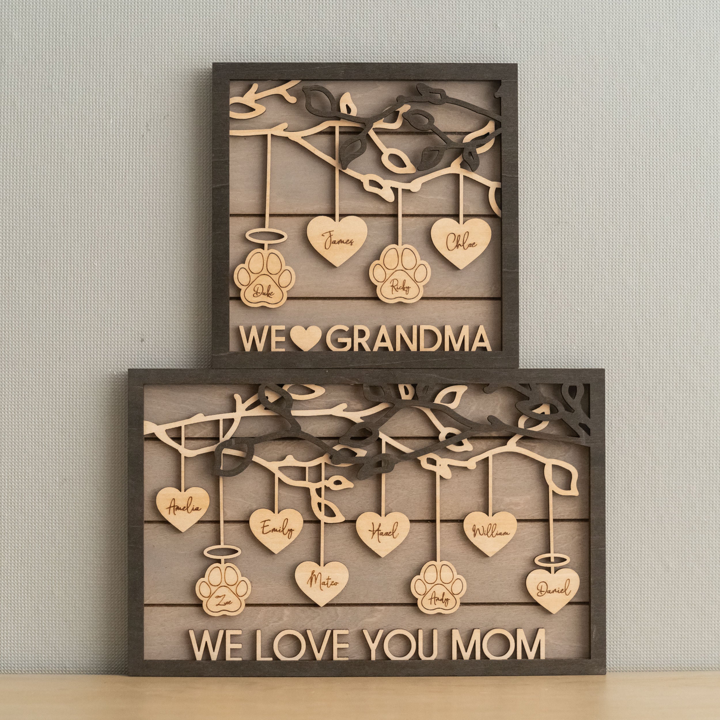Personalized Family Tree Wood Decor for wooden family sign E24