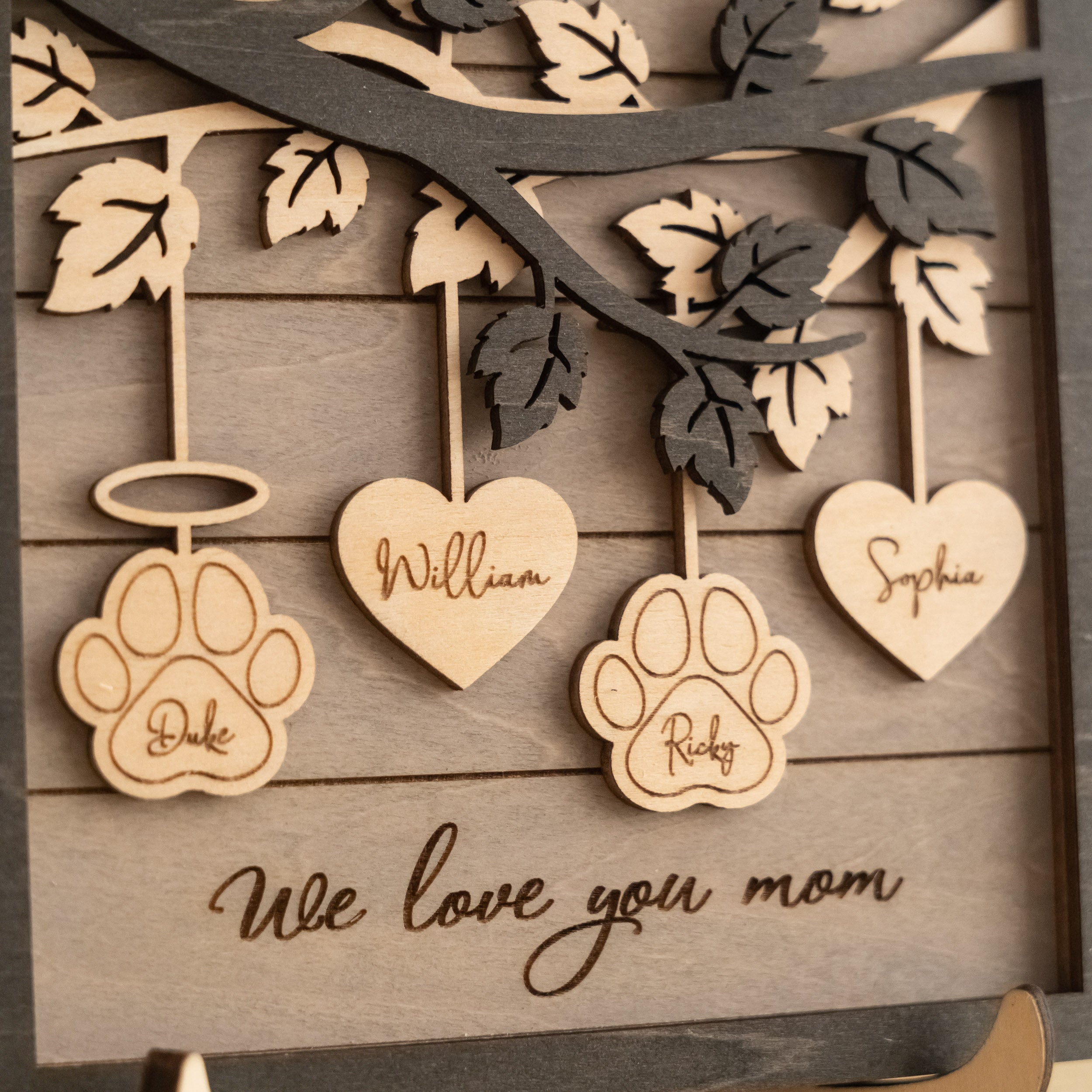 Family Tree Wooden Plaque Wood for Family Tree Decor and Gifts E25