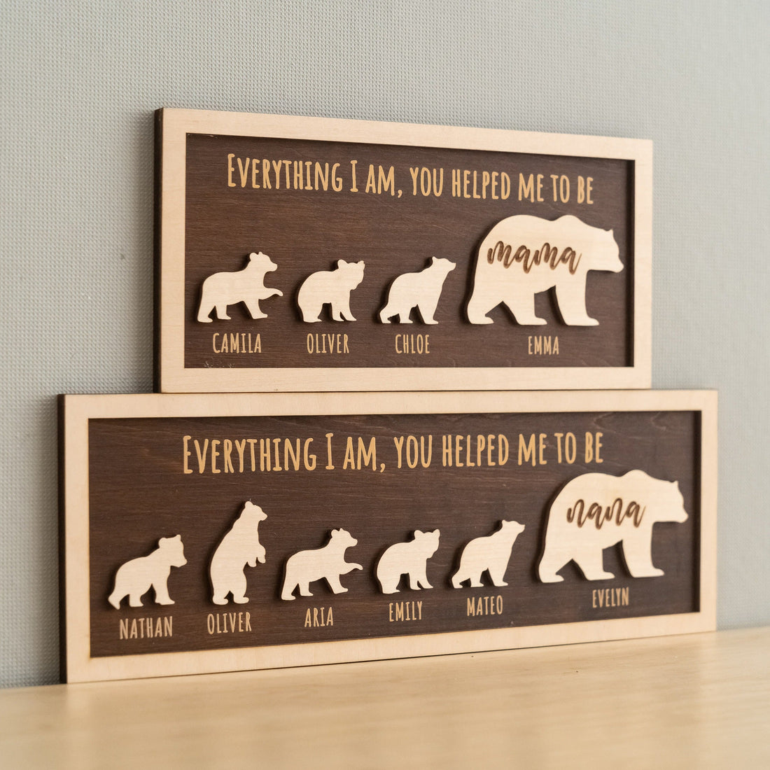 Mama Bear Family Wooden Sign gift for mom and wooden family decor Y38