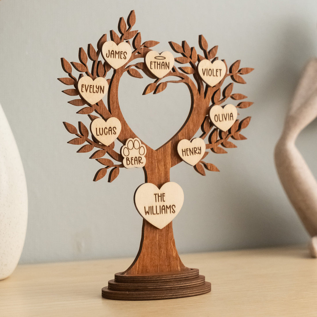Personalized Wooden Family Tree family tree gift for rustic decor Y45