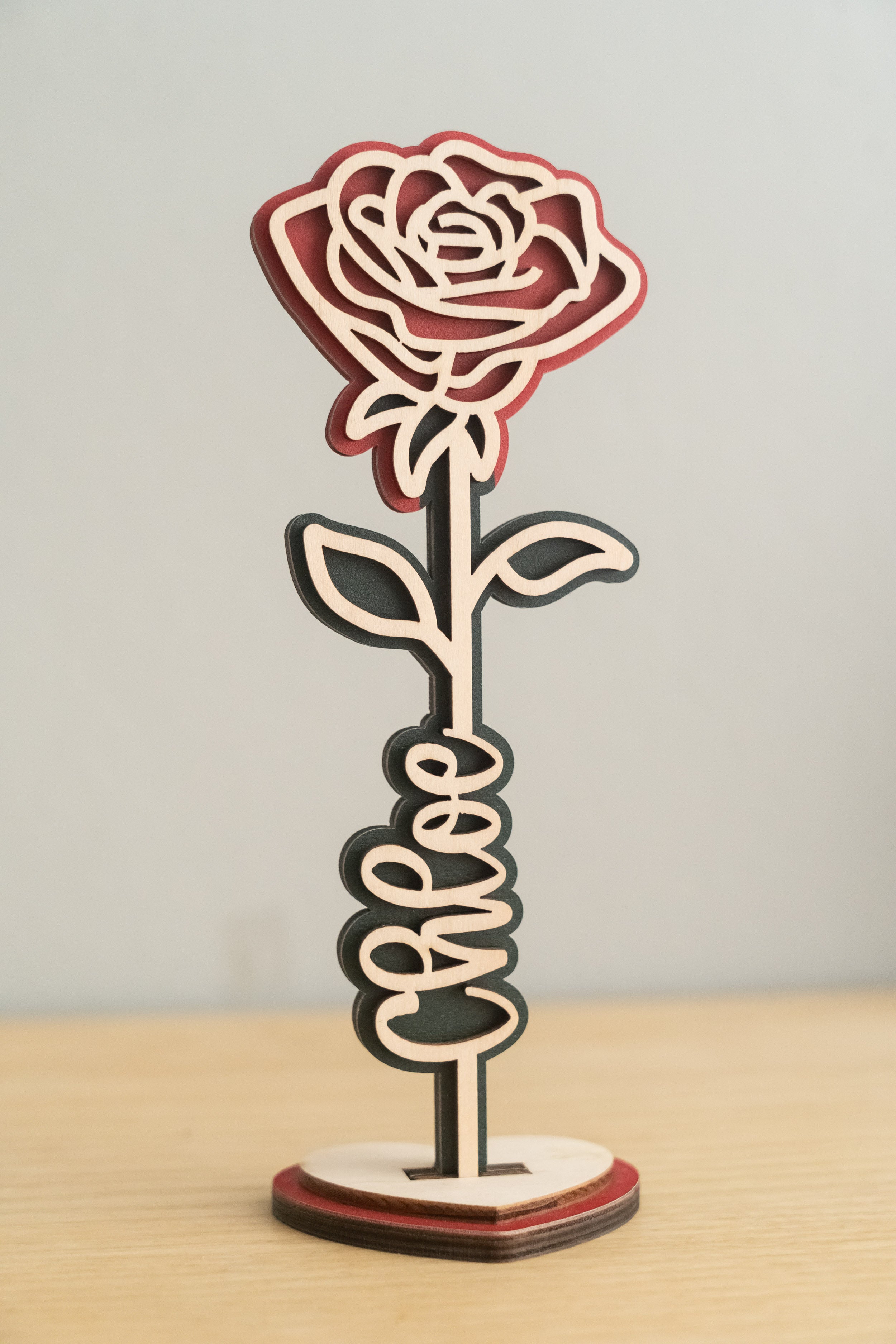 Personalized Wooden Flower Stand Name Flower Decor for Home J48