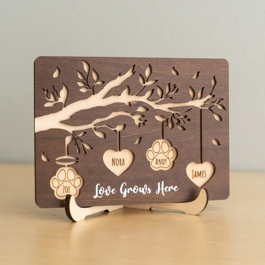 Family Tree Wooden Plaque wood mothers day gift and family decor Y40