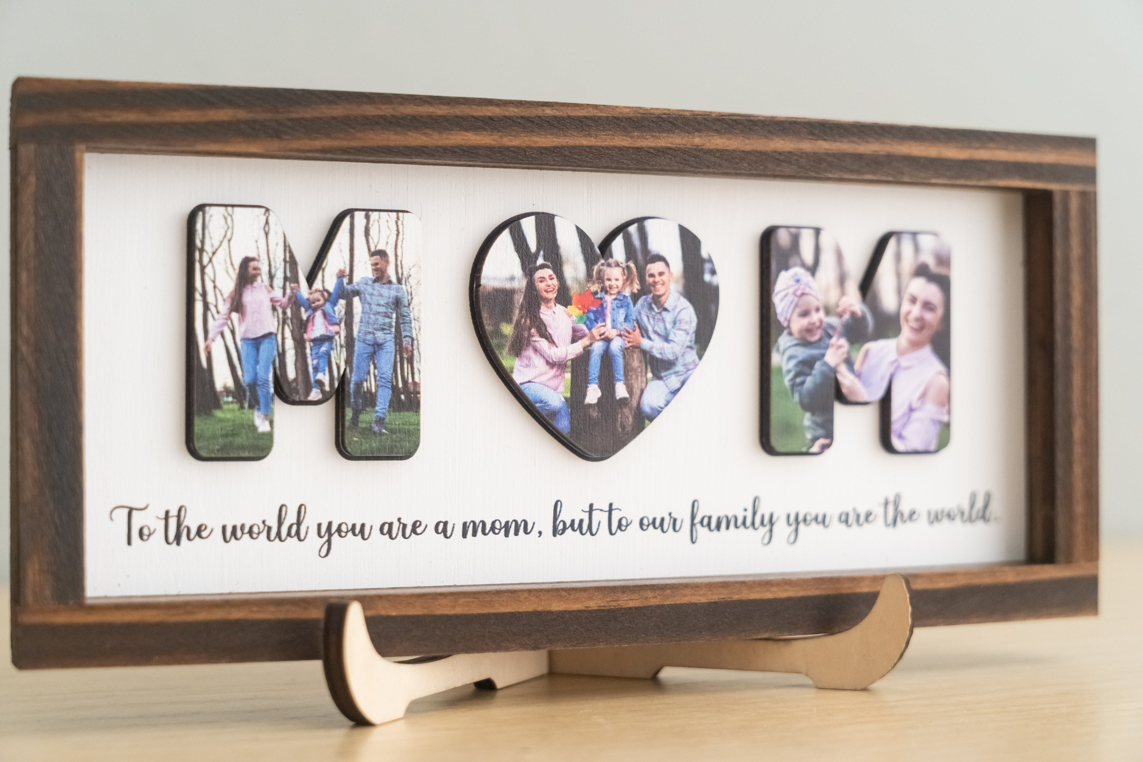 Personalized Photo Mom Wooden Frame for Mothers Day Photo Decor Y47