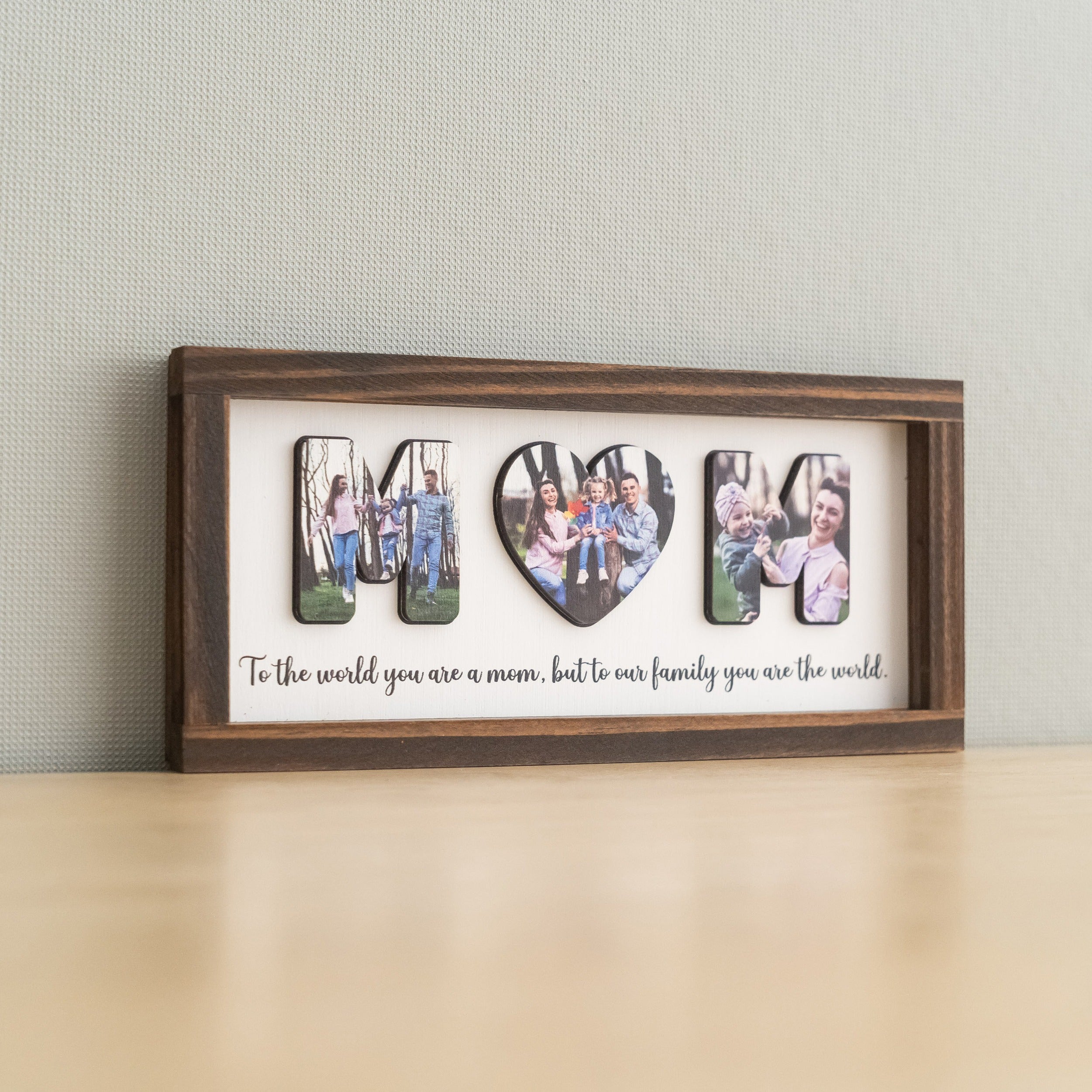 Personalized Photo Mom Wooden Frame for Mothers Day Photo Decor Y47