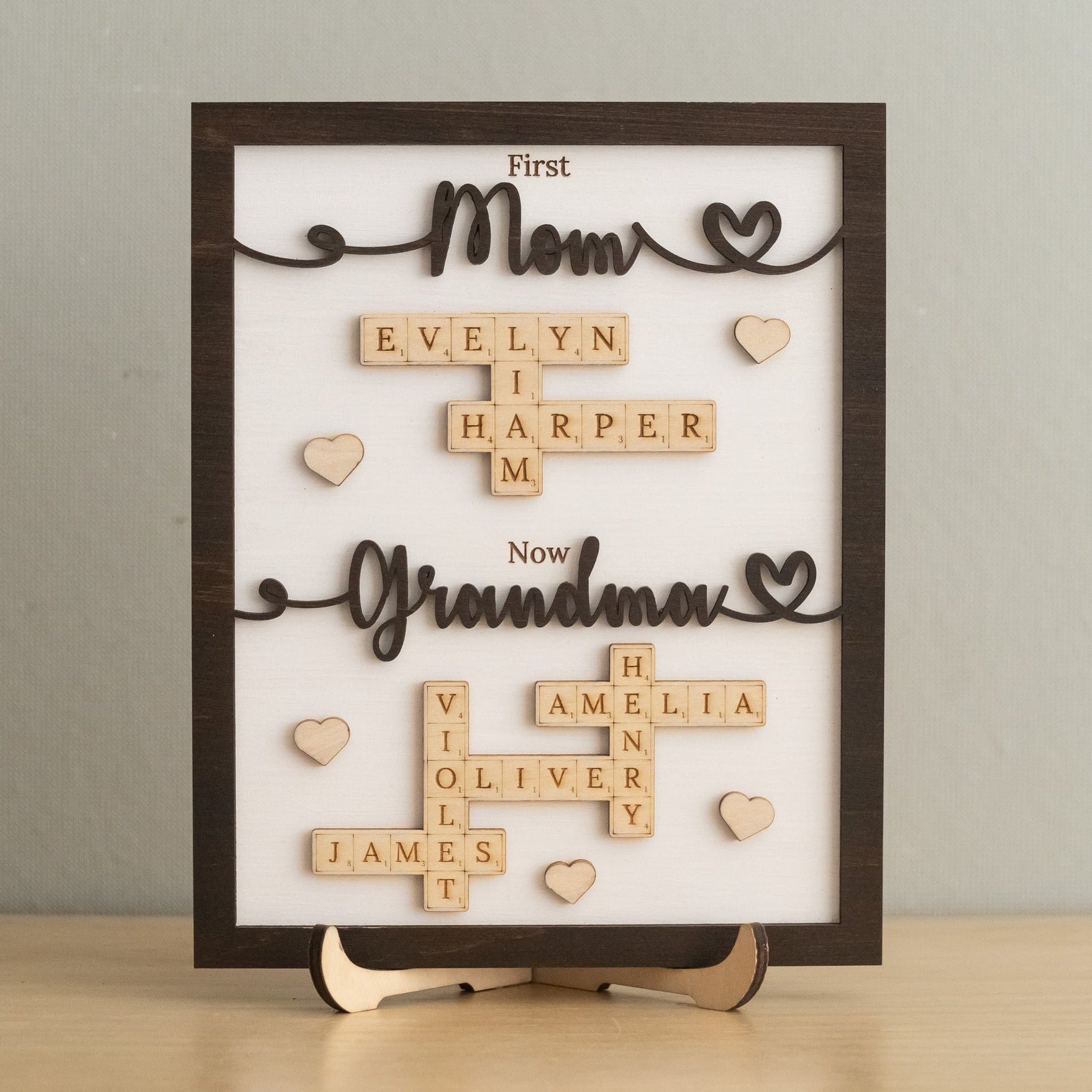 Mom Grandma Wooden Name Sign Wood for Gift for Grandma D48