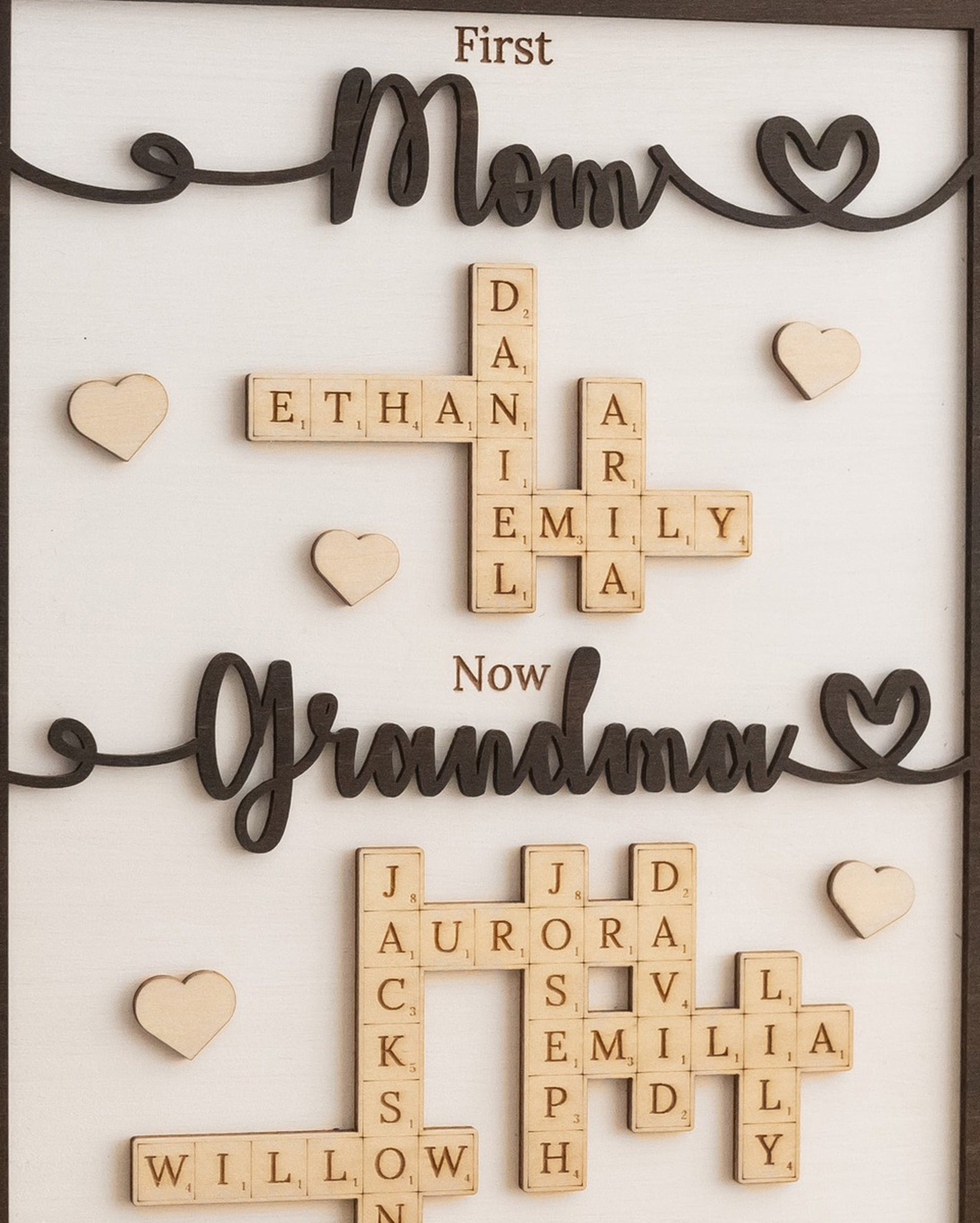 Mom Grandma Wooden Name Sign Wood for Gift for Grandma D48