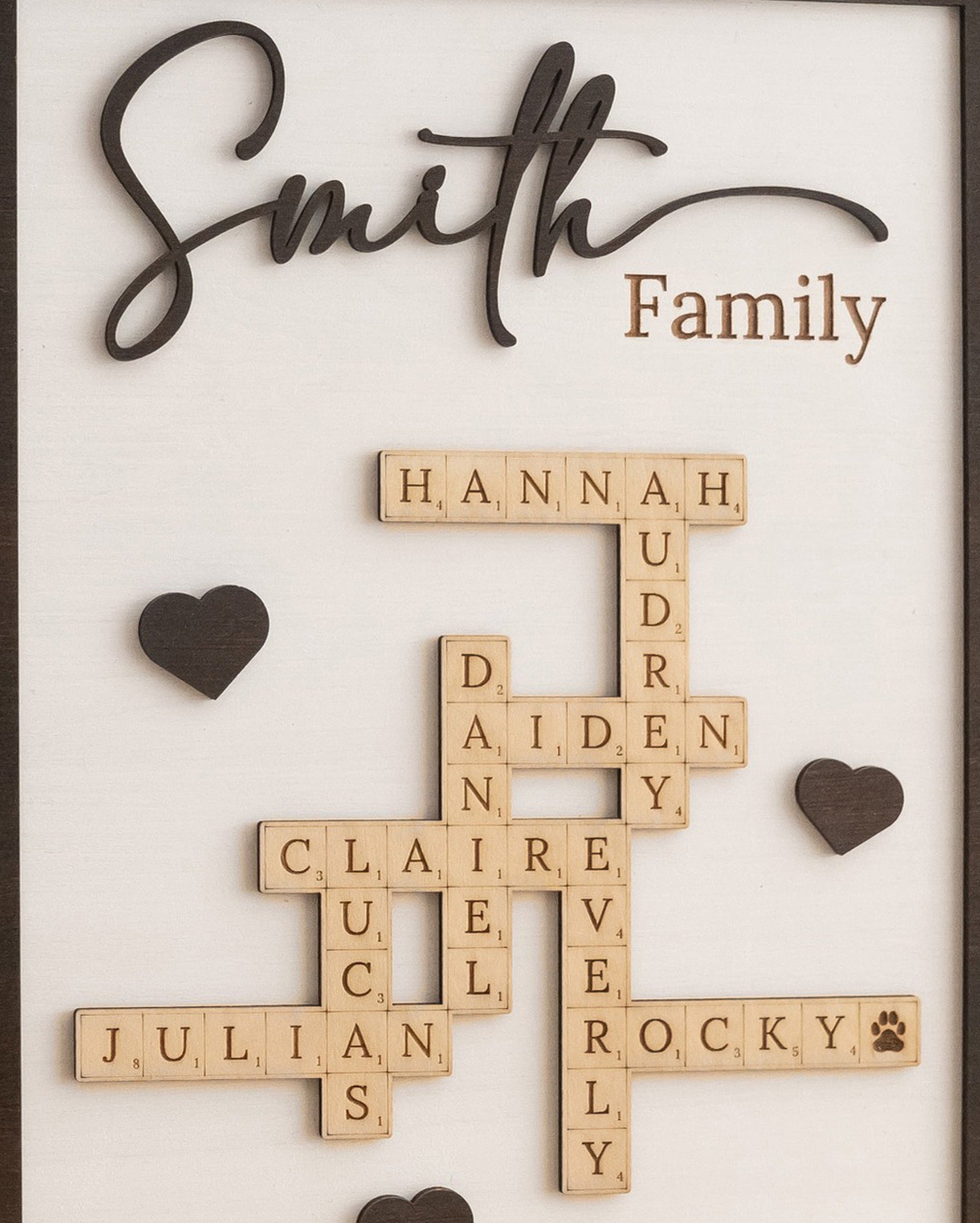 Family Name Wood Sign Gift Wood for Gift for Mom D50