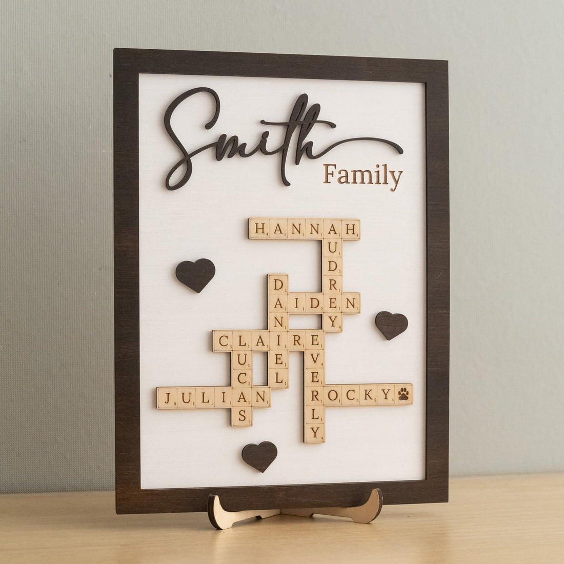 Family Name Wood Sign Gift Wood for Mothers Day Gift D50