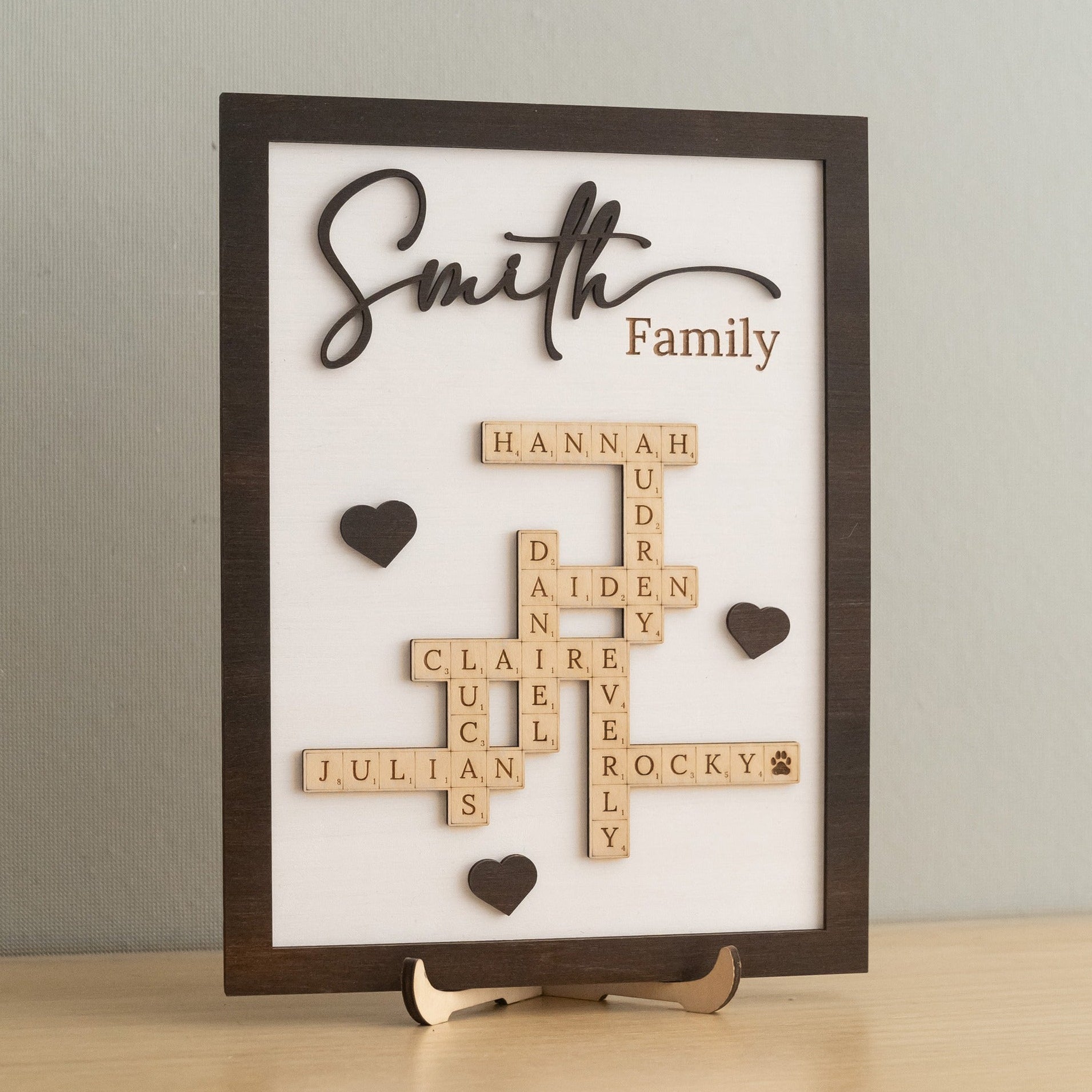 Family Name Wood Sign Gift Wood for Gift for Mom D50