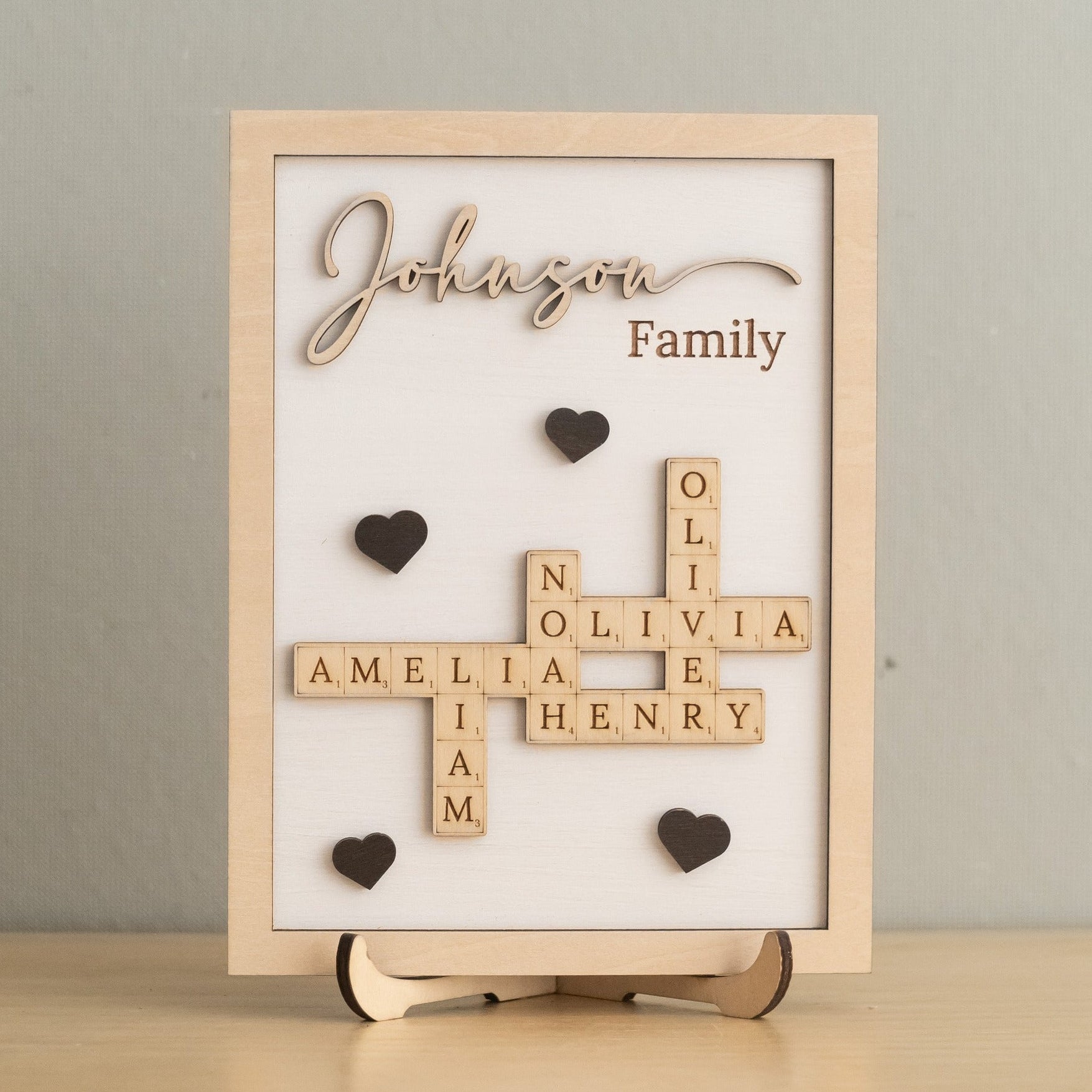 Family Name Wood Sign Gift Wood for Gift for Mom D50