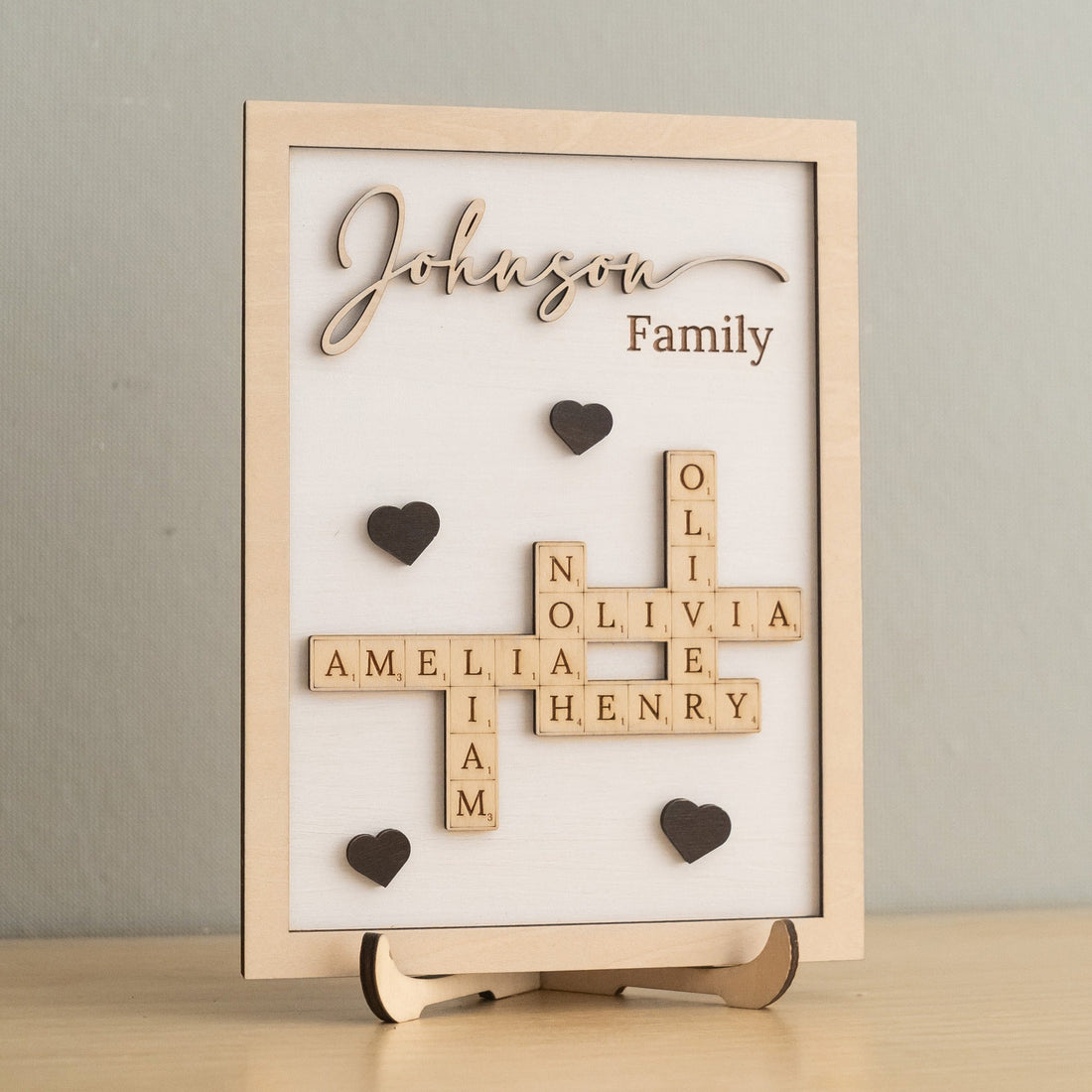 Family Name Wood Sign Gift Wood for Gift for Mom D50