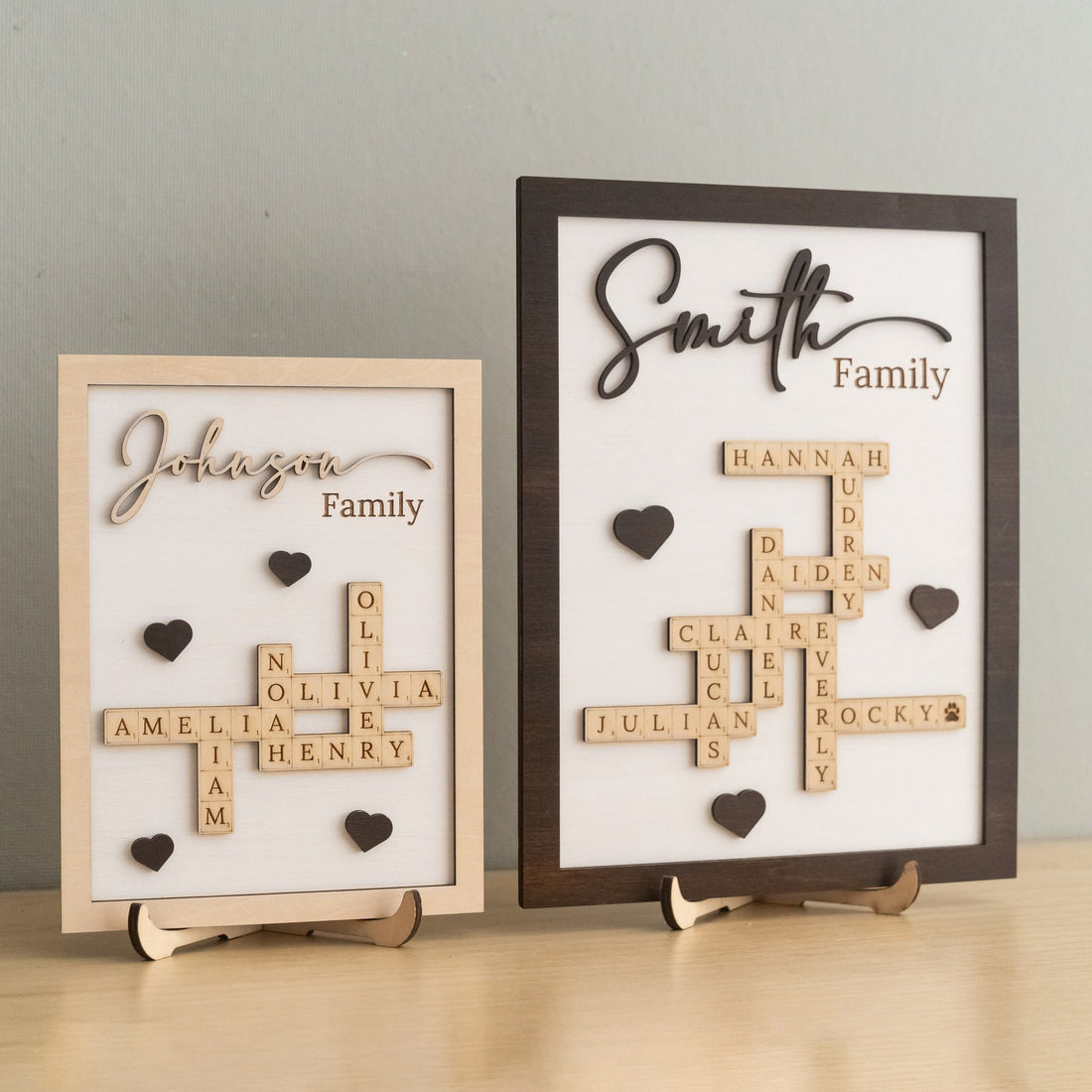 Family Name Wood Sign Gift Wood for Personalized Family Gift D50
