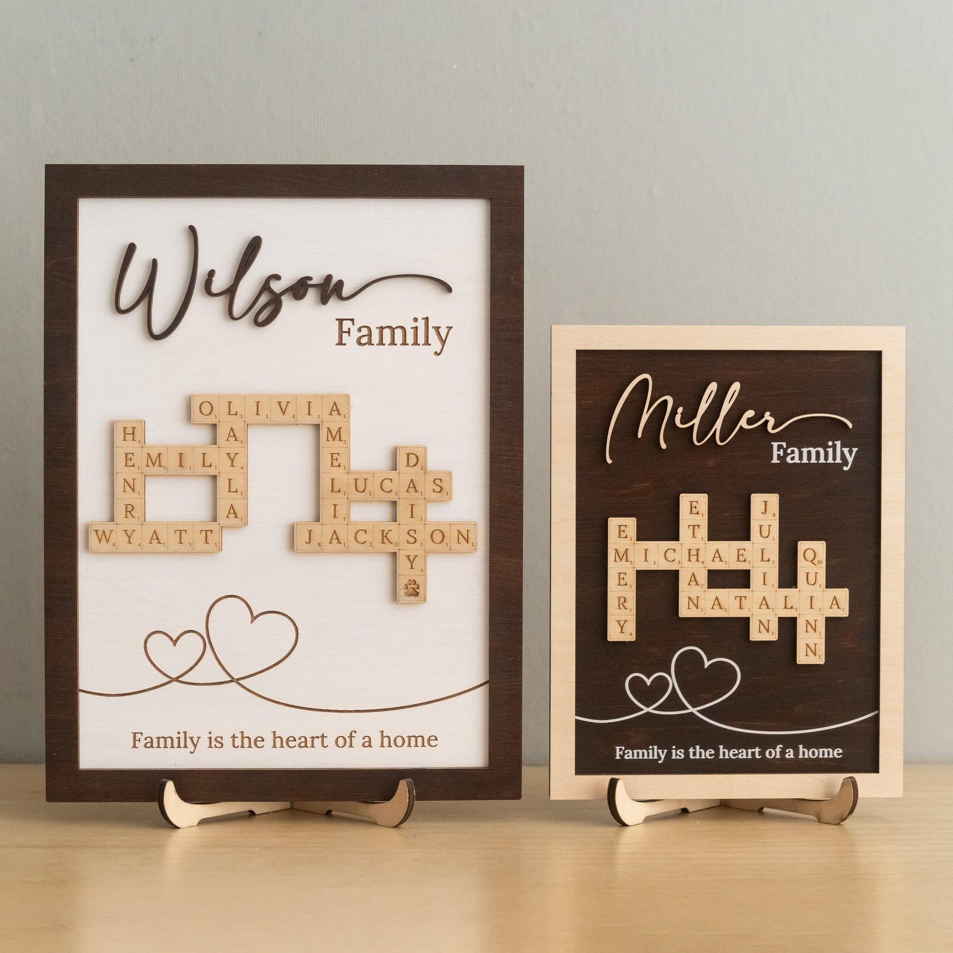 Family Name Wood Sign Gift Wood for Gift for Mom D49