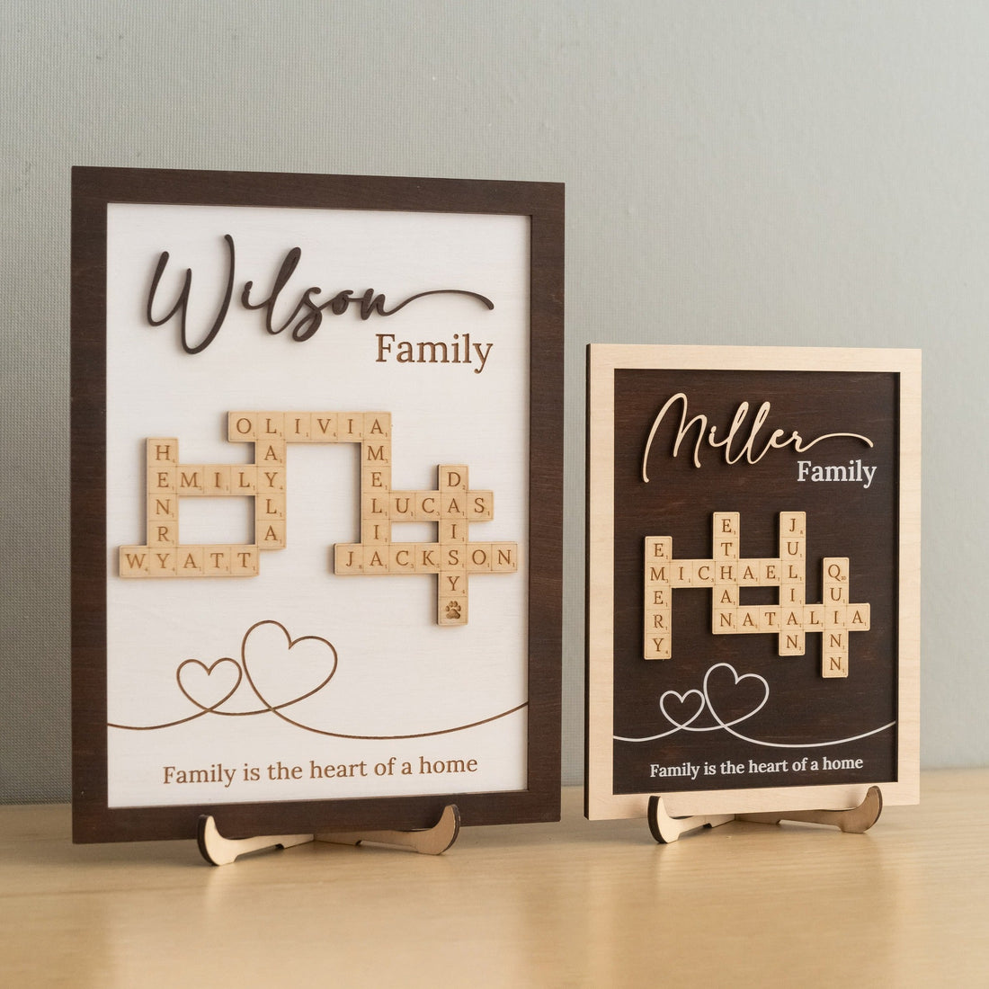 Family Name Wood Sign Gift Wood for Personalized Family Gift D49