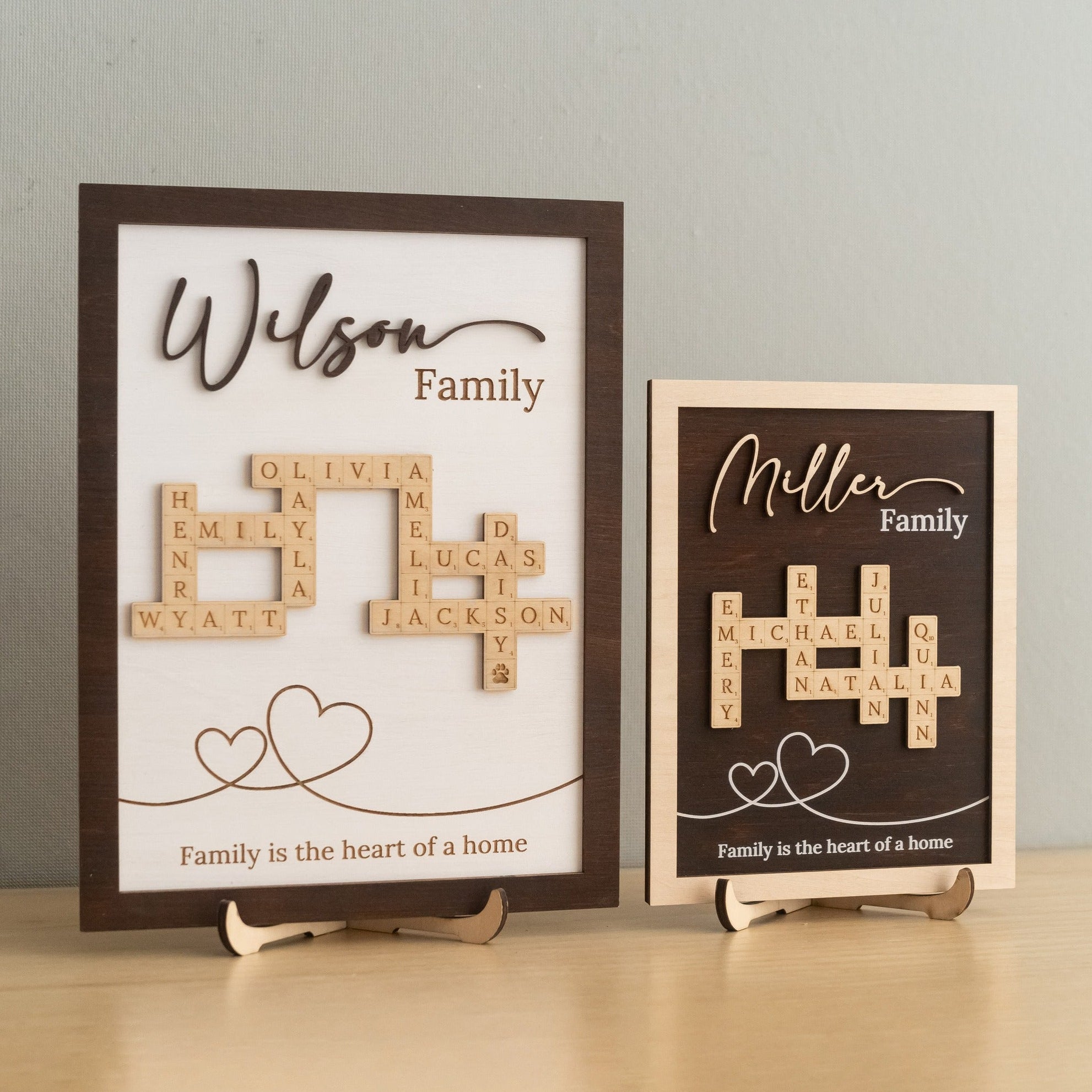 Family Name Wood Sign Gift Wood for Personalized Family Gift D49