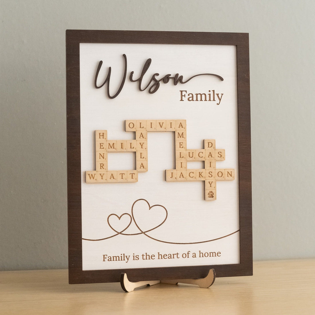 Family Name Wood Sign Gift Wood for Gift for Mom D49