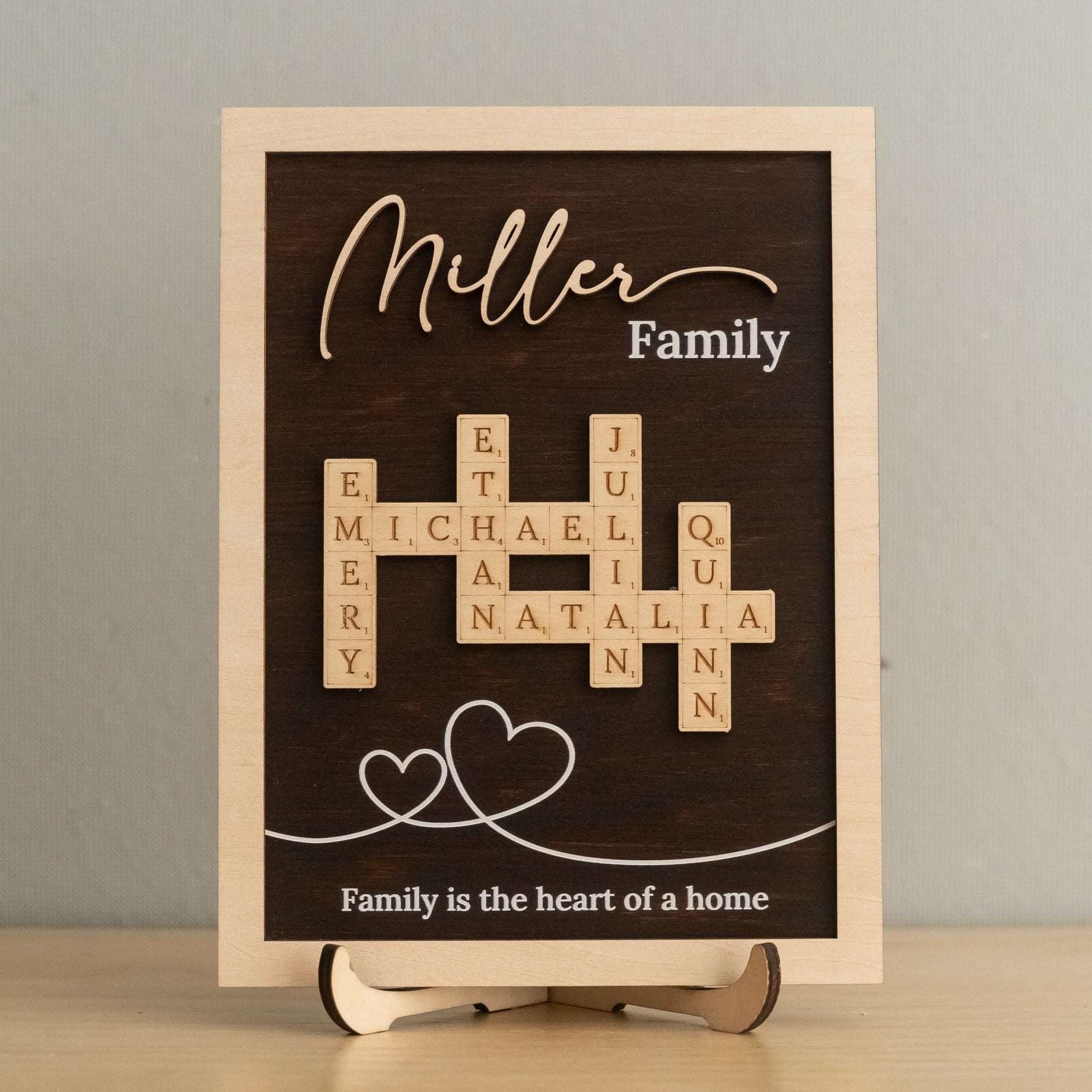 Family Name Wood Sign Gift Wood for Family Gift Idea D49