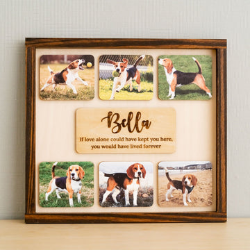 Pet Memorial Photo Sign for Boho, Minimalist Remembrance R20
