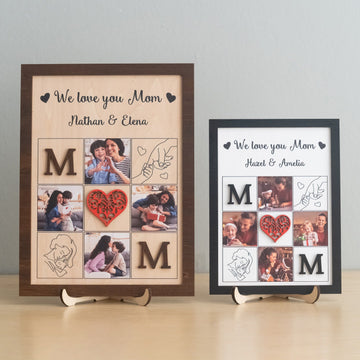 Personalized Wooden Photo Collage for Mom Family Photo Gift and Keepsake Y49