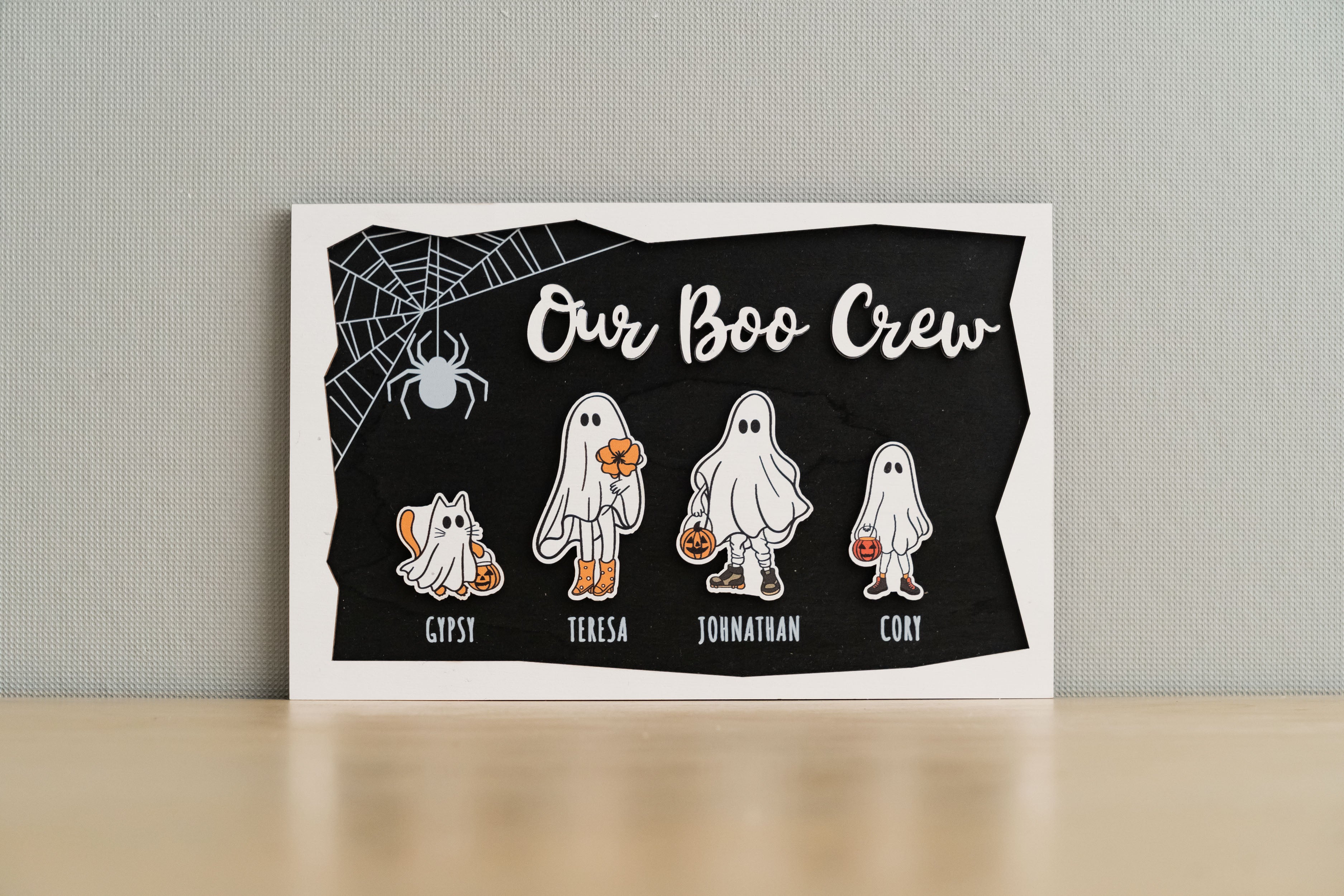 Custom Wooden Halloween Decoration for Spooky Table Settings