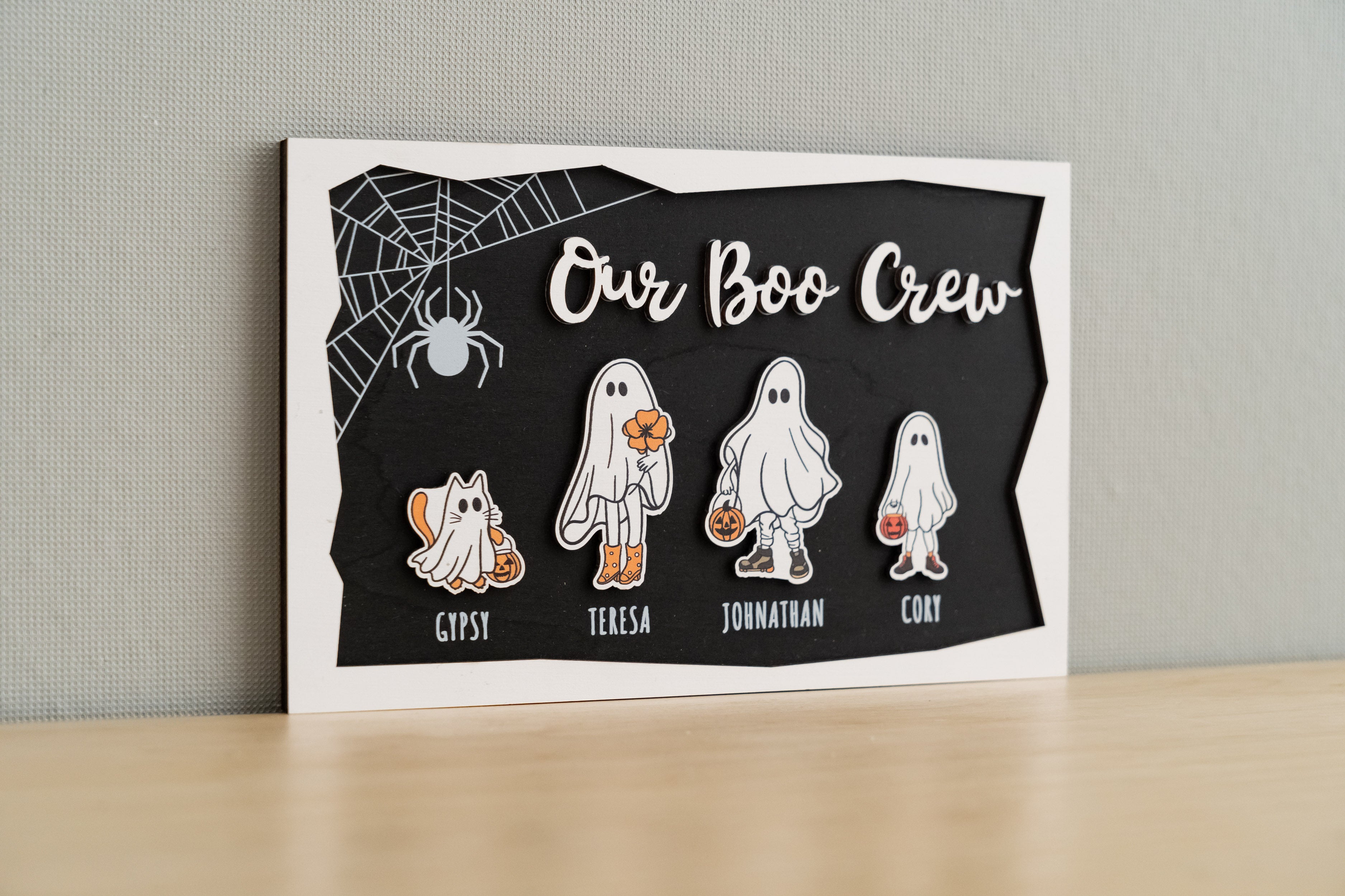 Custom Wooden Halloween Decoration for Spooky Table Settings