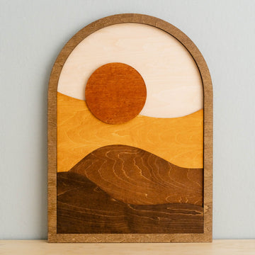 Sun And Moon Wood Wall Art Wood for Boho Wall Art Decor R21