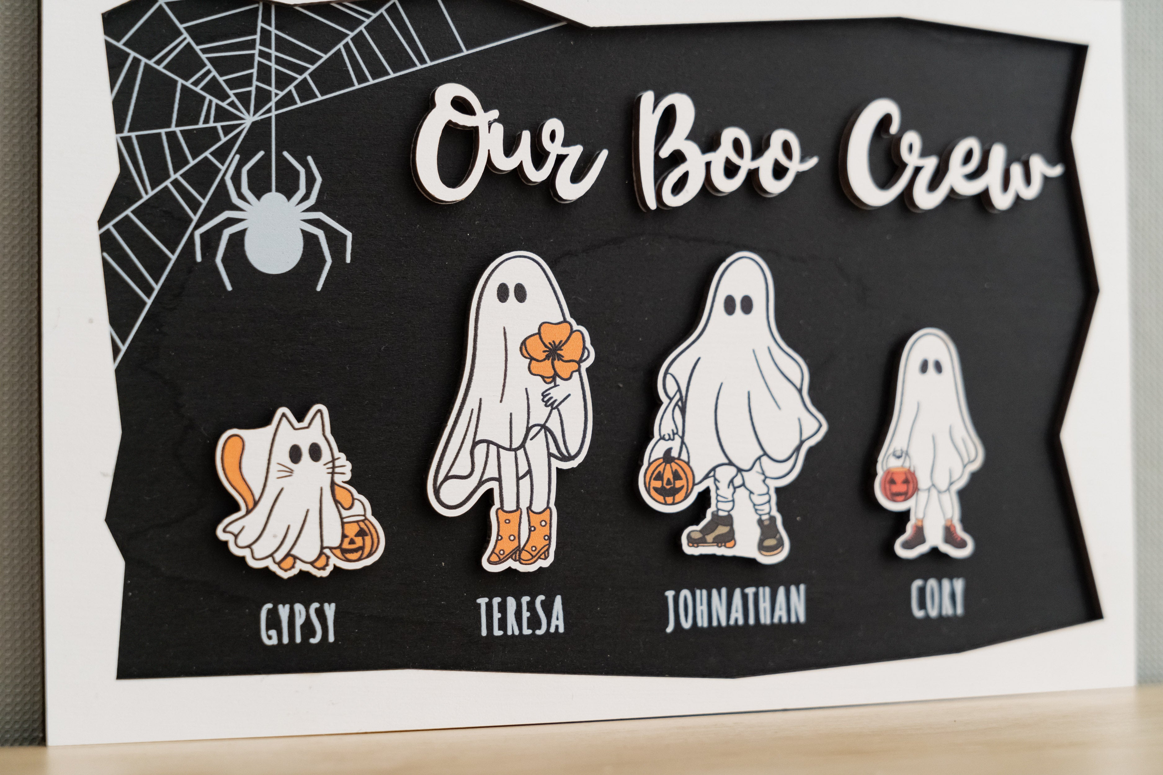 Custom Wooden Halloween Decoration for Spooky Table Settings