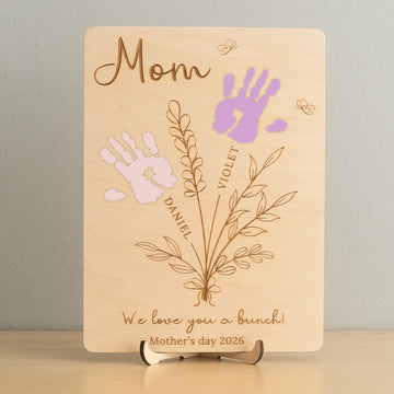 Wooden Mother's Day Handprint Gift Sign for First Mothers Day Gift D57