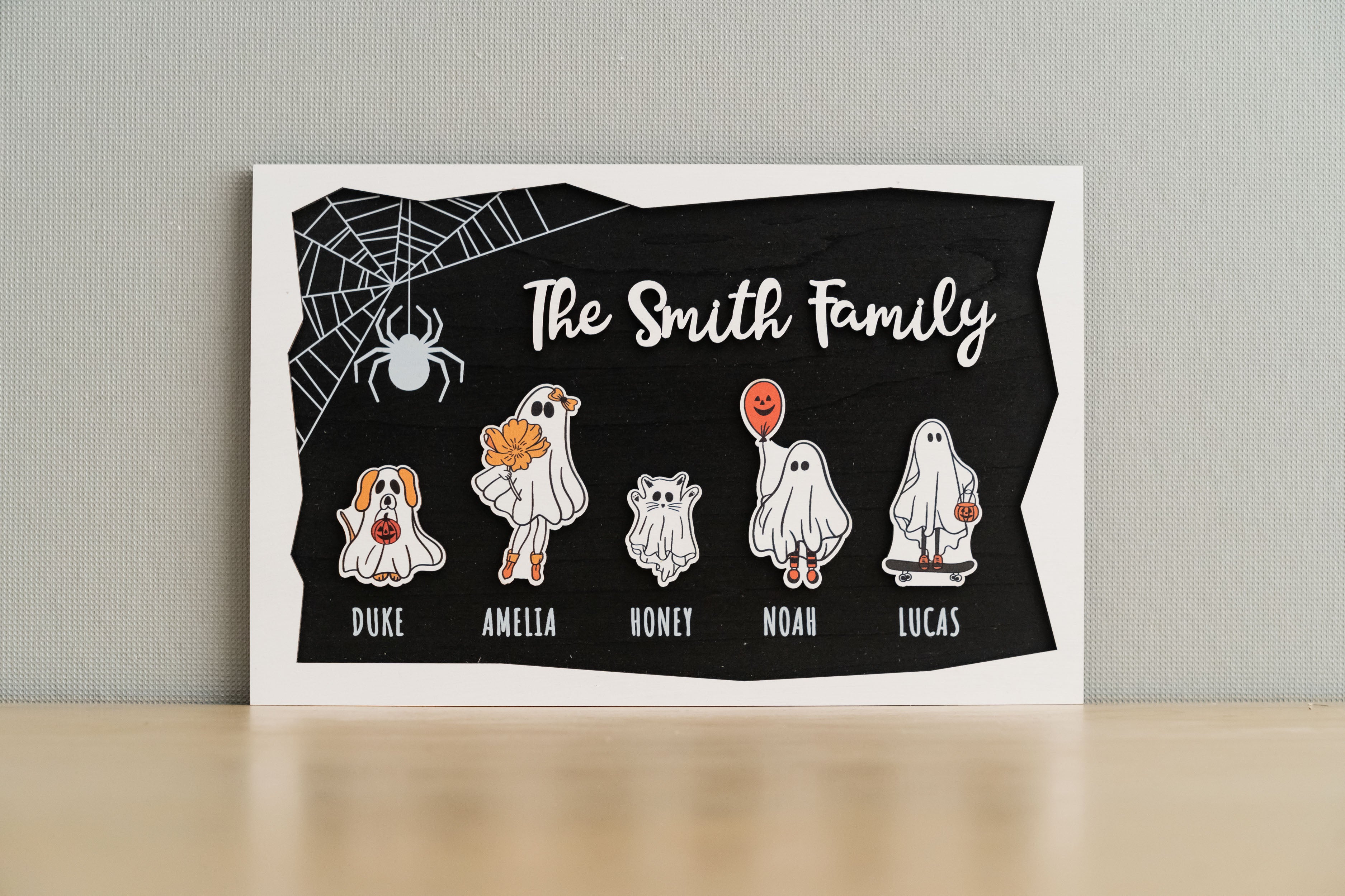 Custom Wooden Halloween Decoration for Spooky Table Settings