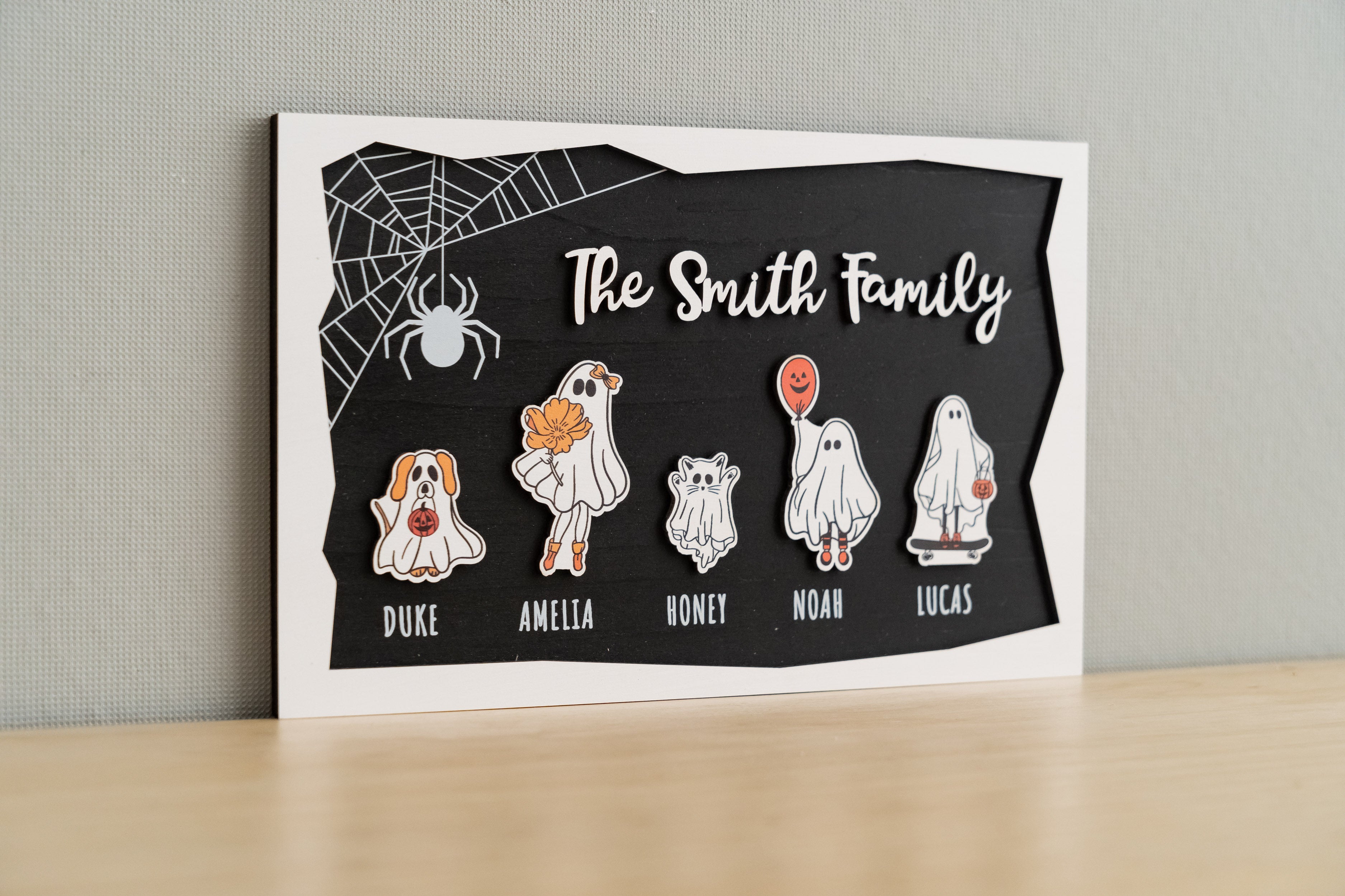 Custom Wooden Halloween Table Decor for a Festive Celebration