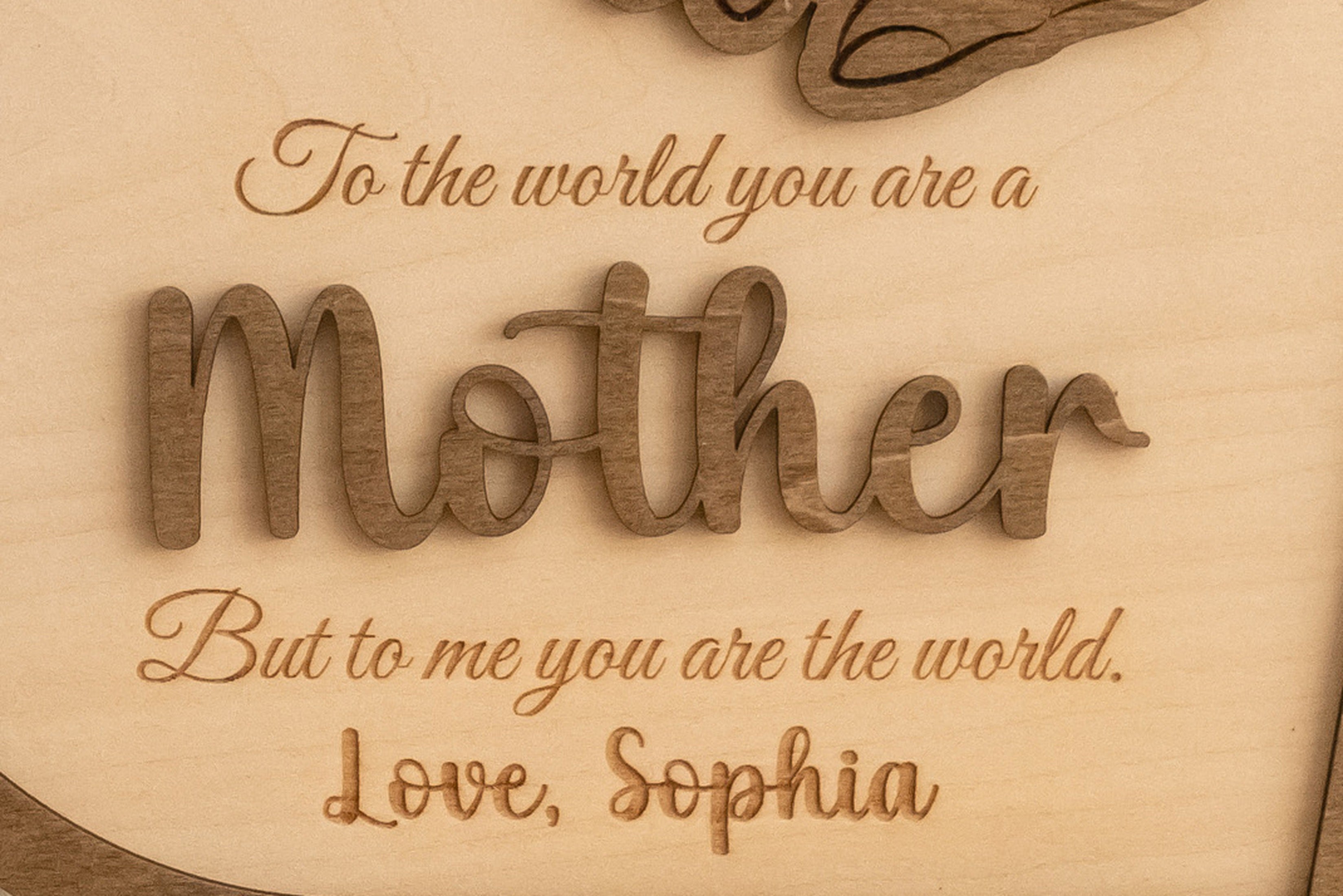 Wooden Mother’s Day Heart Sign Wood for Mothers Day Gift D54