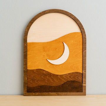Sun And Moon Wood Wall Art Wood for Modern Decor Wall Art R21