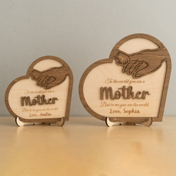 Wooden Mother’s Day Heart Sign Wood for Mothers Day Gift D54