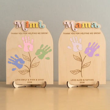 Mother's Day Handprint Gift Sign Wood for Mothers Day Gift D56