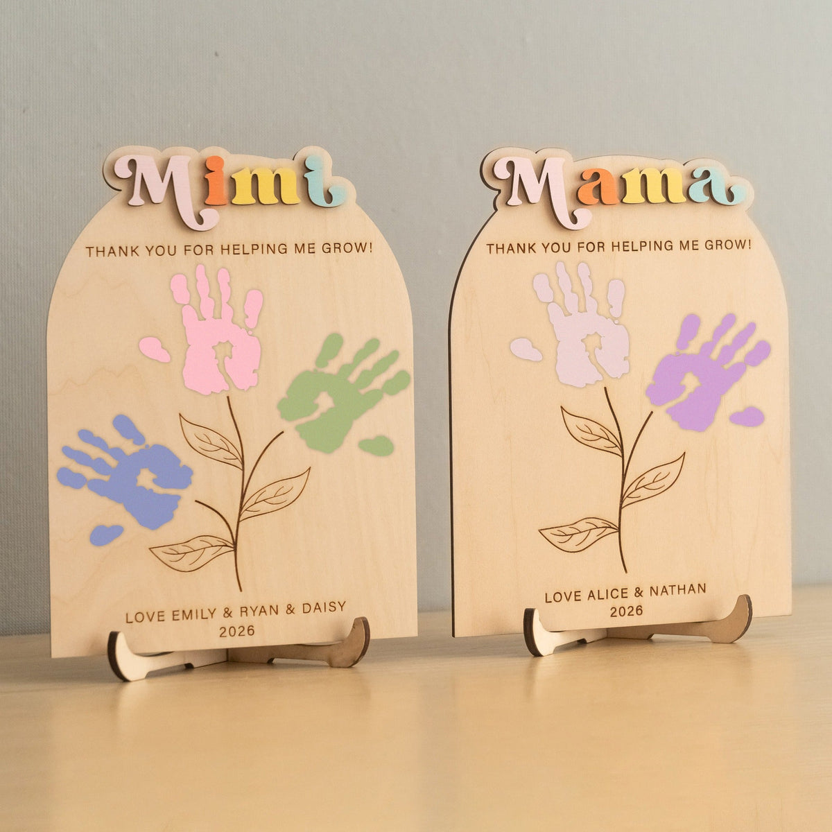 Mother's Day Handprint Gift Sign Wood for Mothers Day Gift D56
