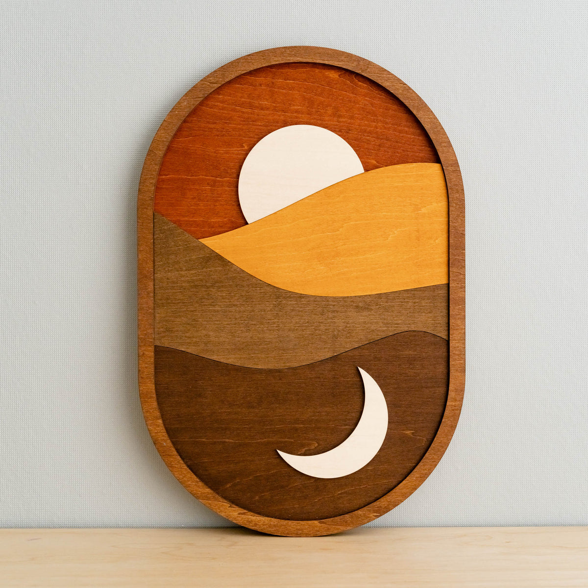 Sun And Moon Wood Wall Art Wood for Modern Wall Decor R22
