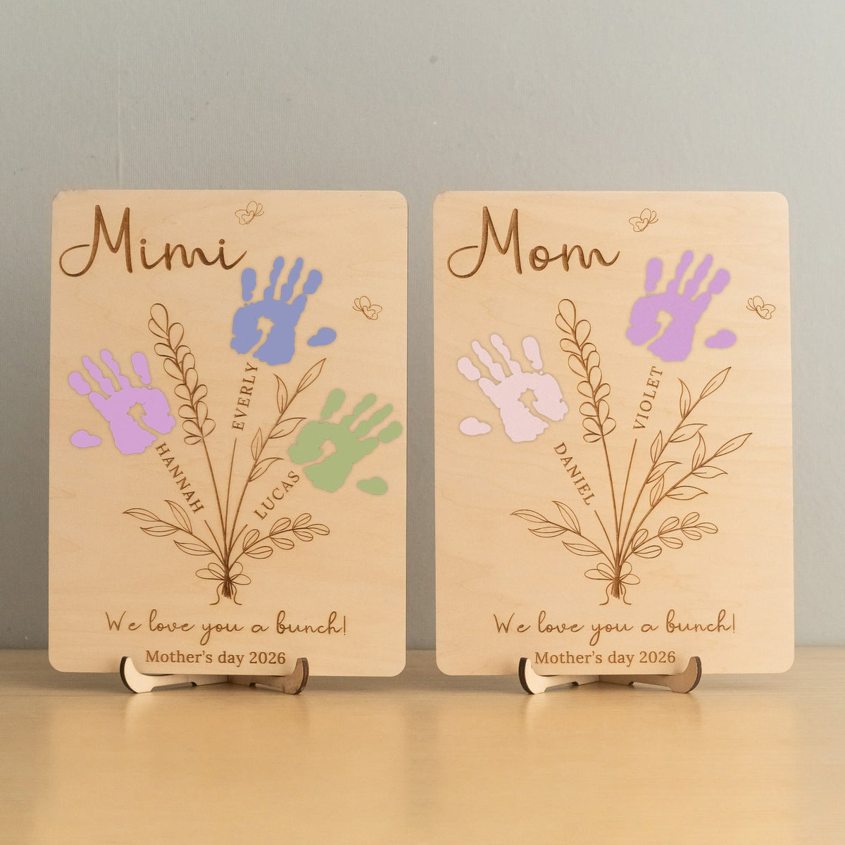 Mother's Day Handprint Gift Sign Wood for Mothers Day Gift D57
