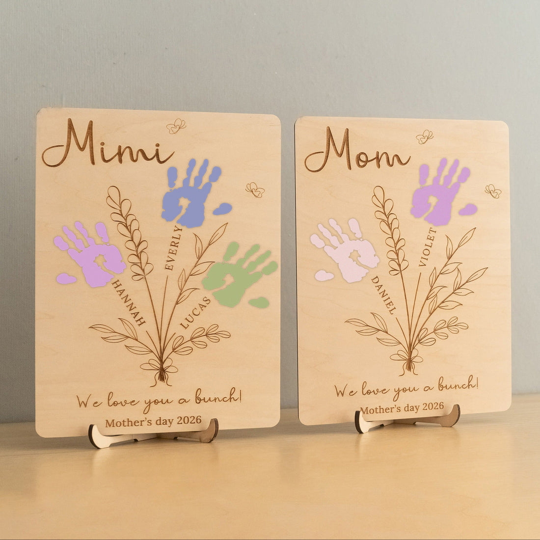 Mother's Day Handprint Gift Sign Wood for Mothers Day Gift D57